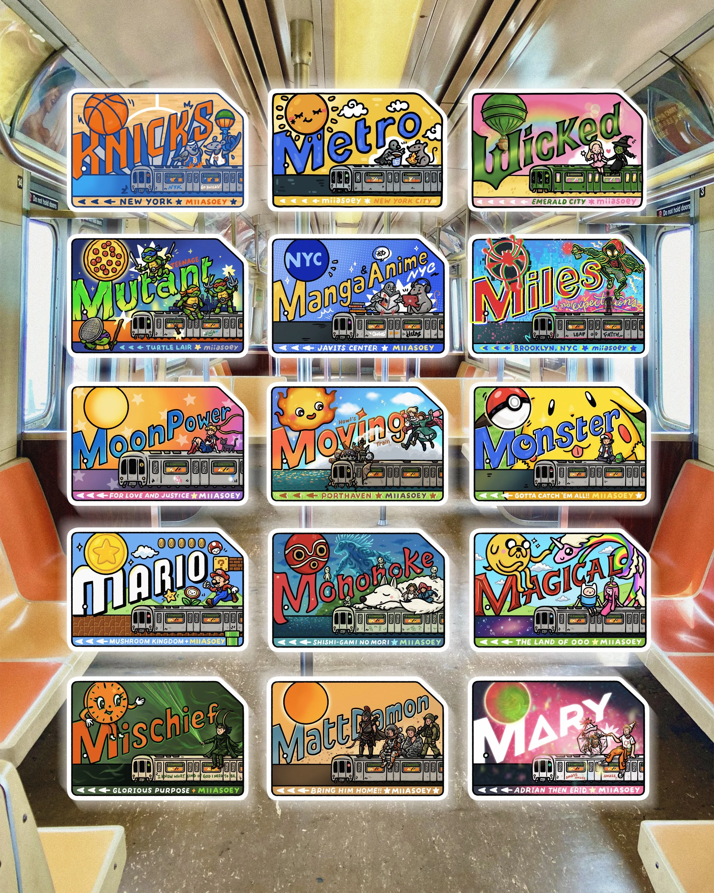 Miiasoey’s Metrocards Stickers
