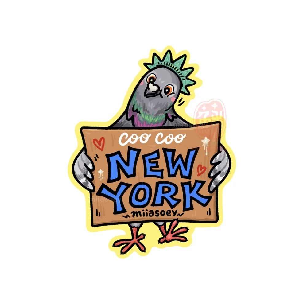 New York Pigeon Sticker