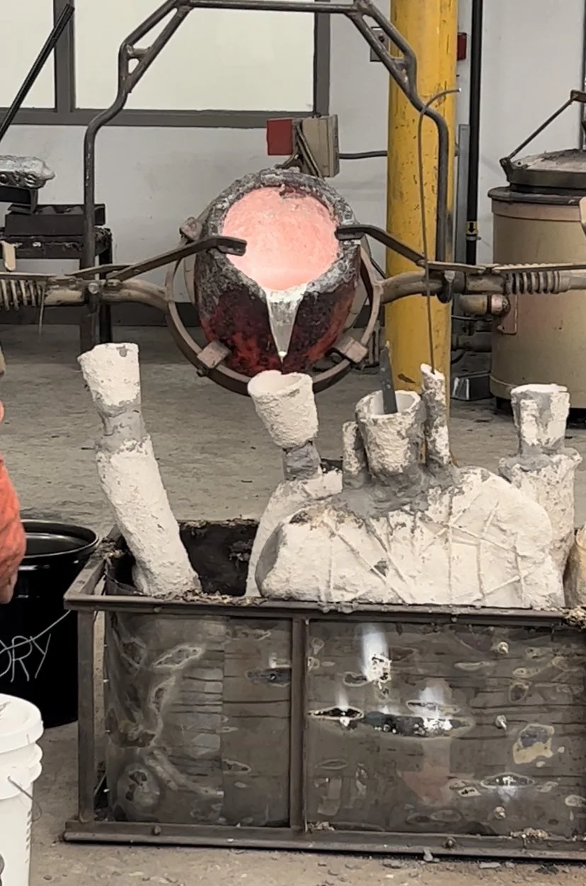 127 Pounds of Aluminum Poured into Molds, July 2022
