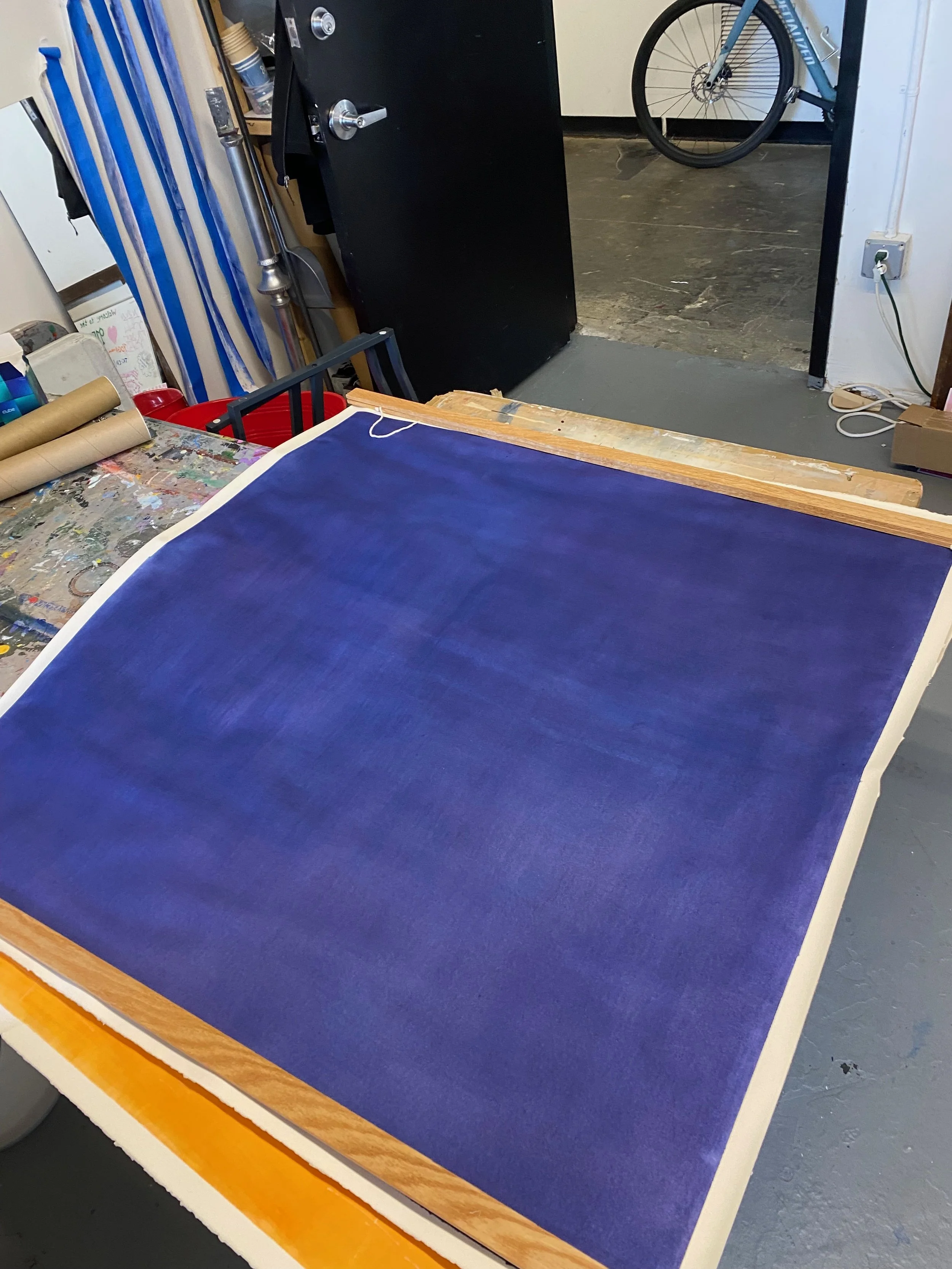 Third Eye Chakra 45" x 45" (ish) water color 2024 $1111