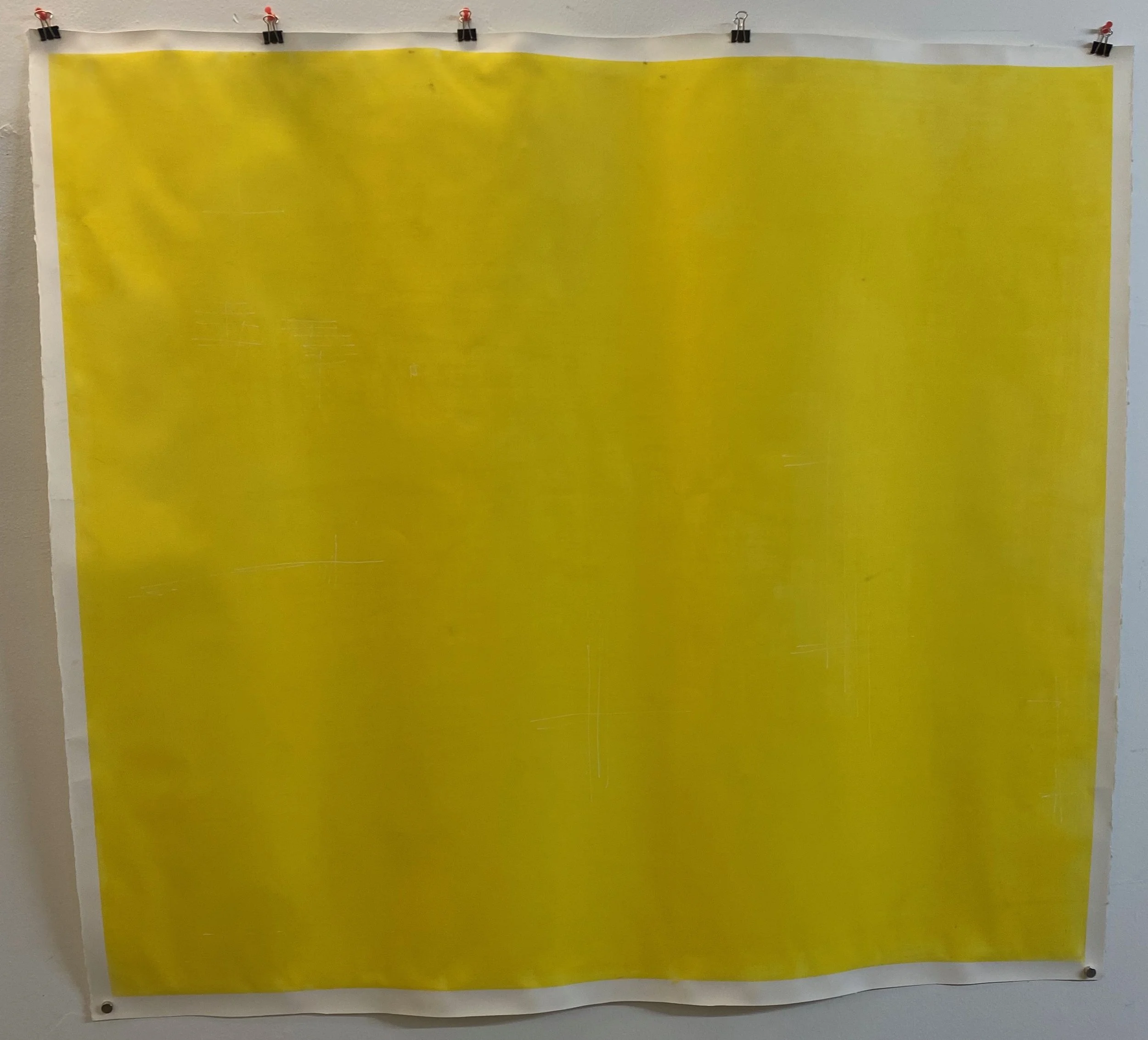 Solar Plexus Chakra 45" x 45" (ish) water color 2024 $1111