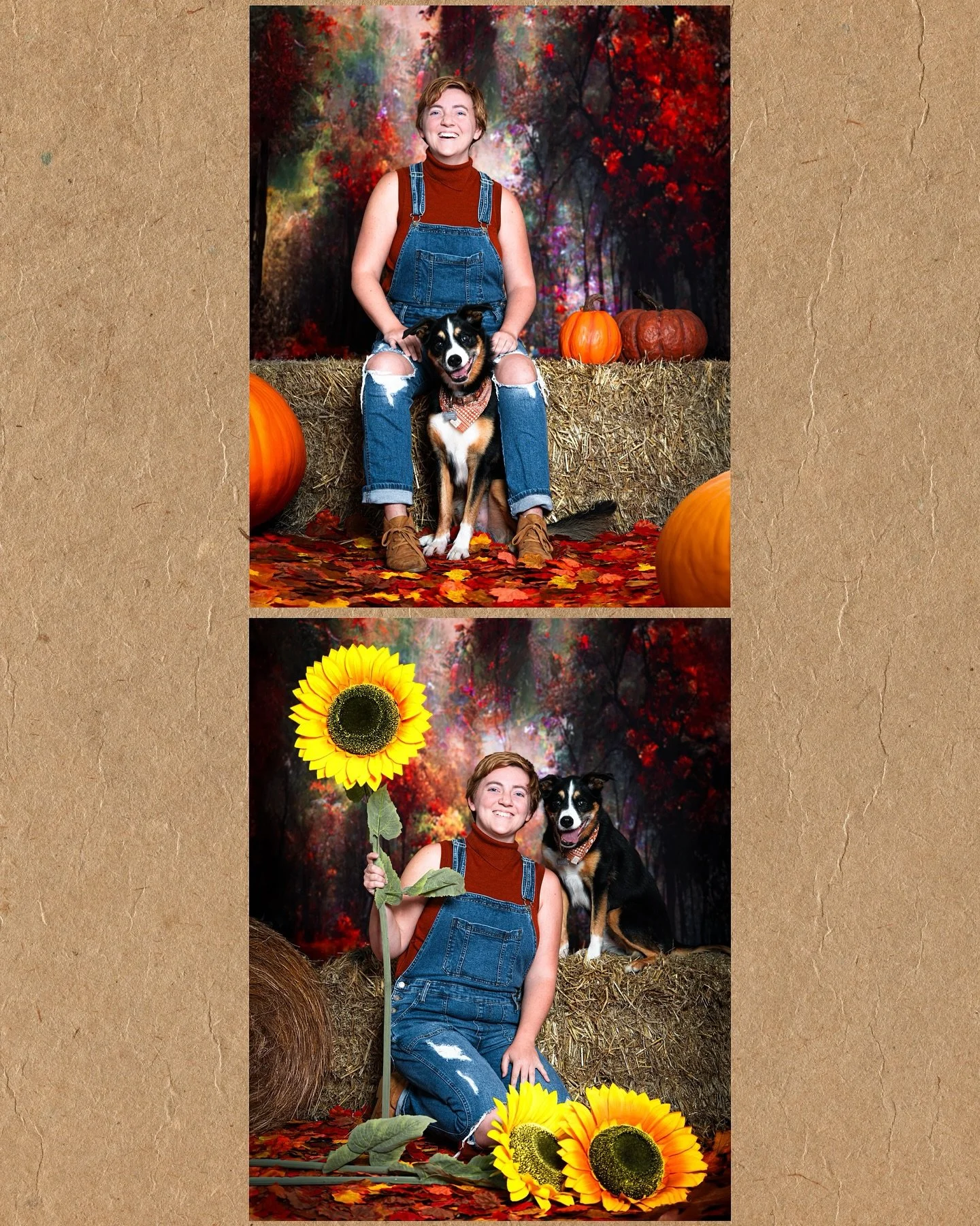 Want to capture professional portraits of you and your best friend together for the holidays this year? 📸 This Fall Set is available until November! Book a reservation and you will be able to cherish another memory with your pet, forever ♾️.