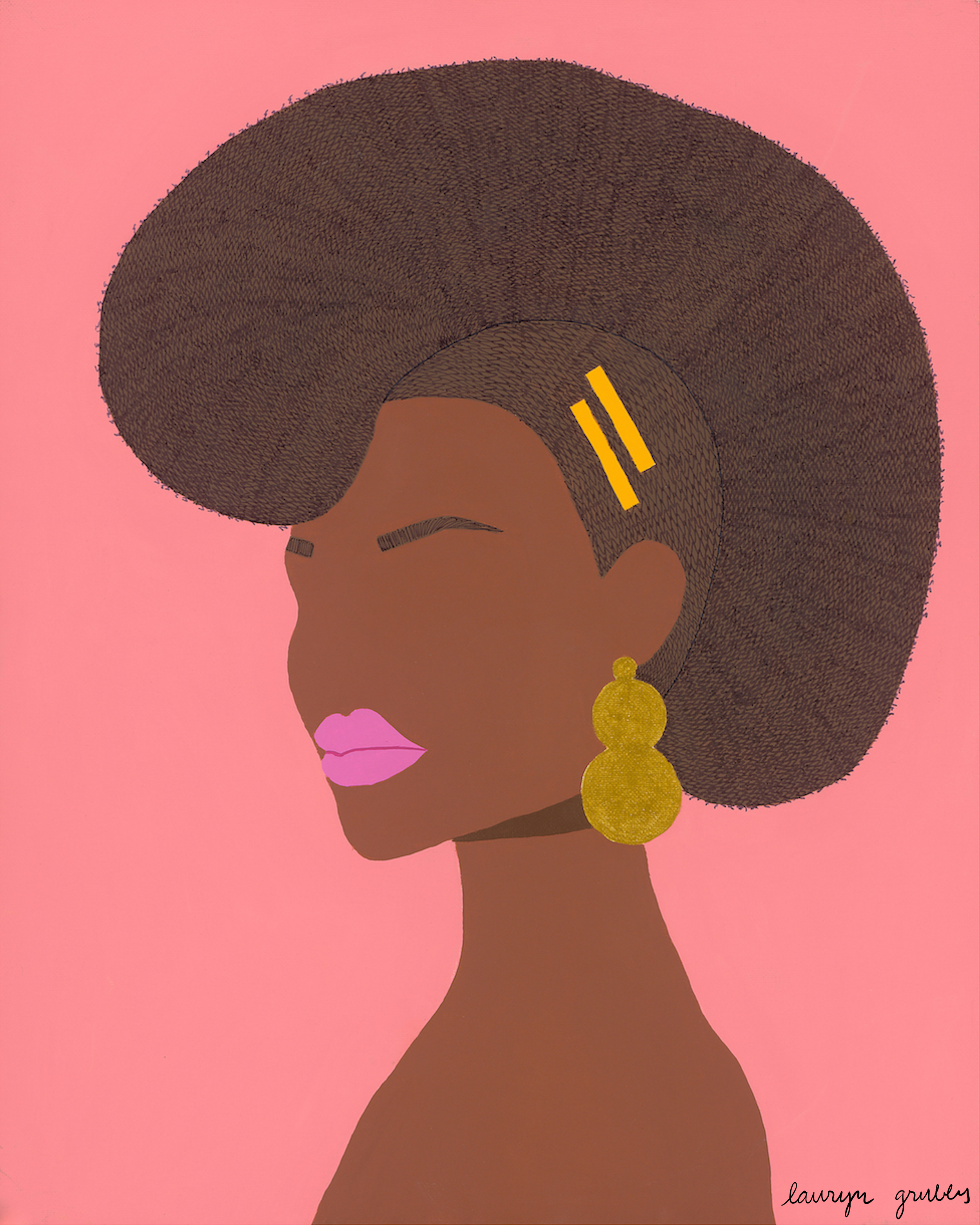 Kinks, acrylic on canvas, 16"x20," 2021, by Lauryn Grubbs