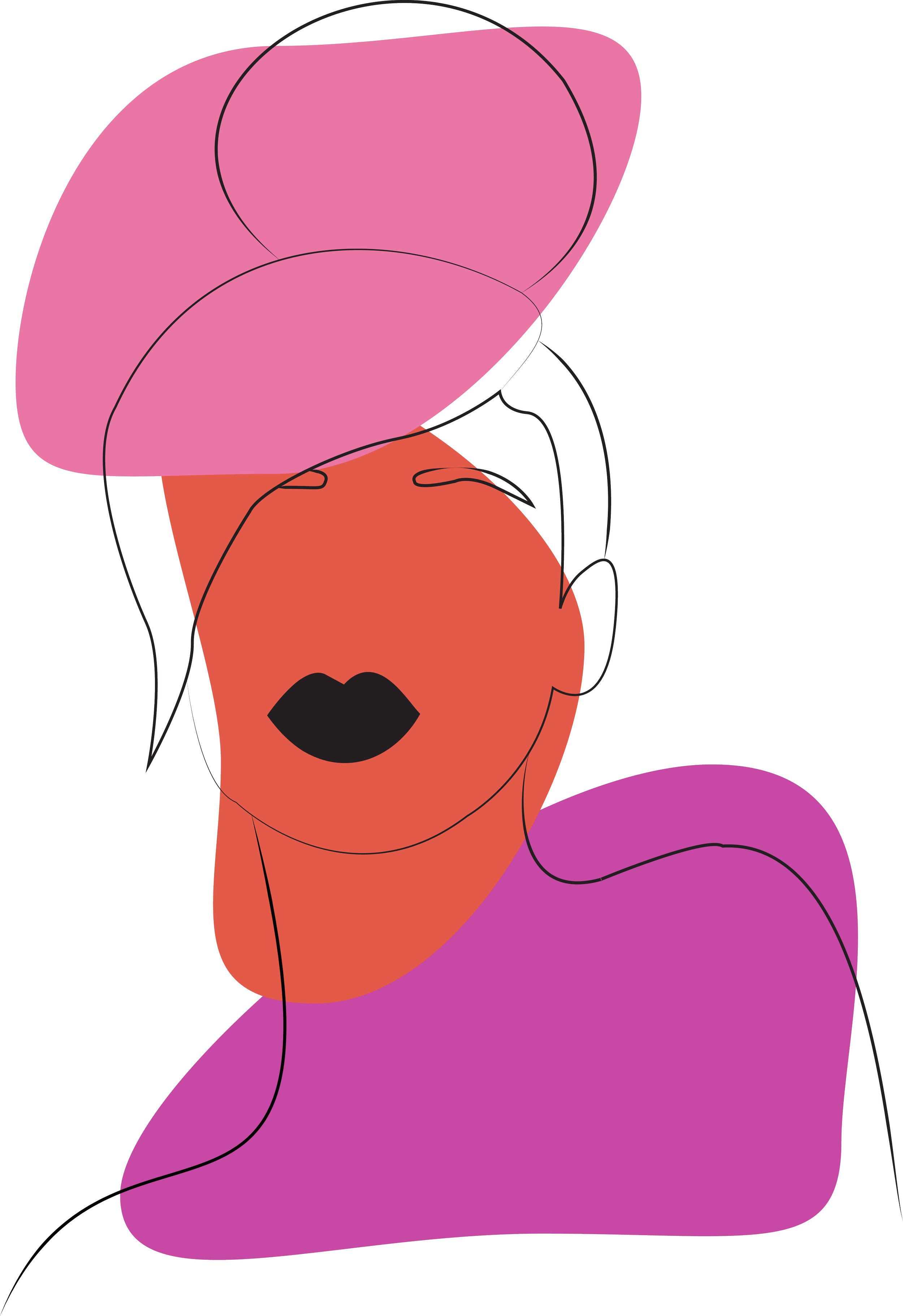 Spirals, digital drawing, 16"x20," 2021, by Lauryn Grubbs