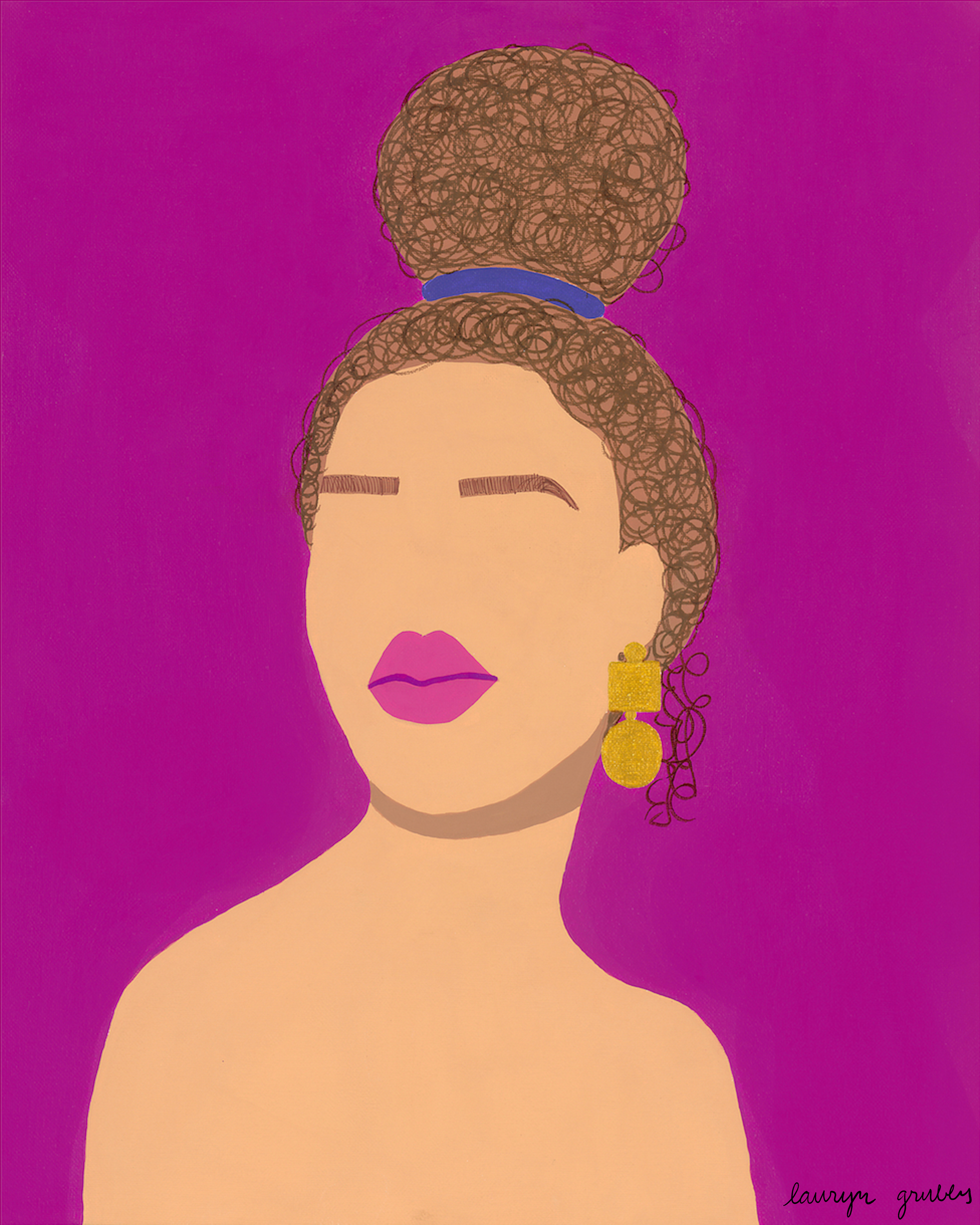 Twists, acrylic on canvas, 16"x20," 2021, Painting by Lauryn Grubbs