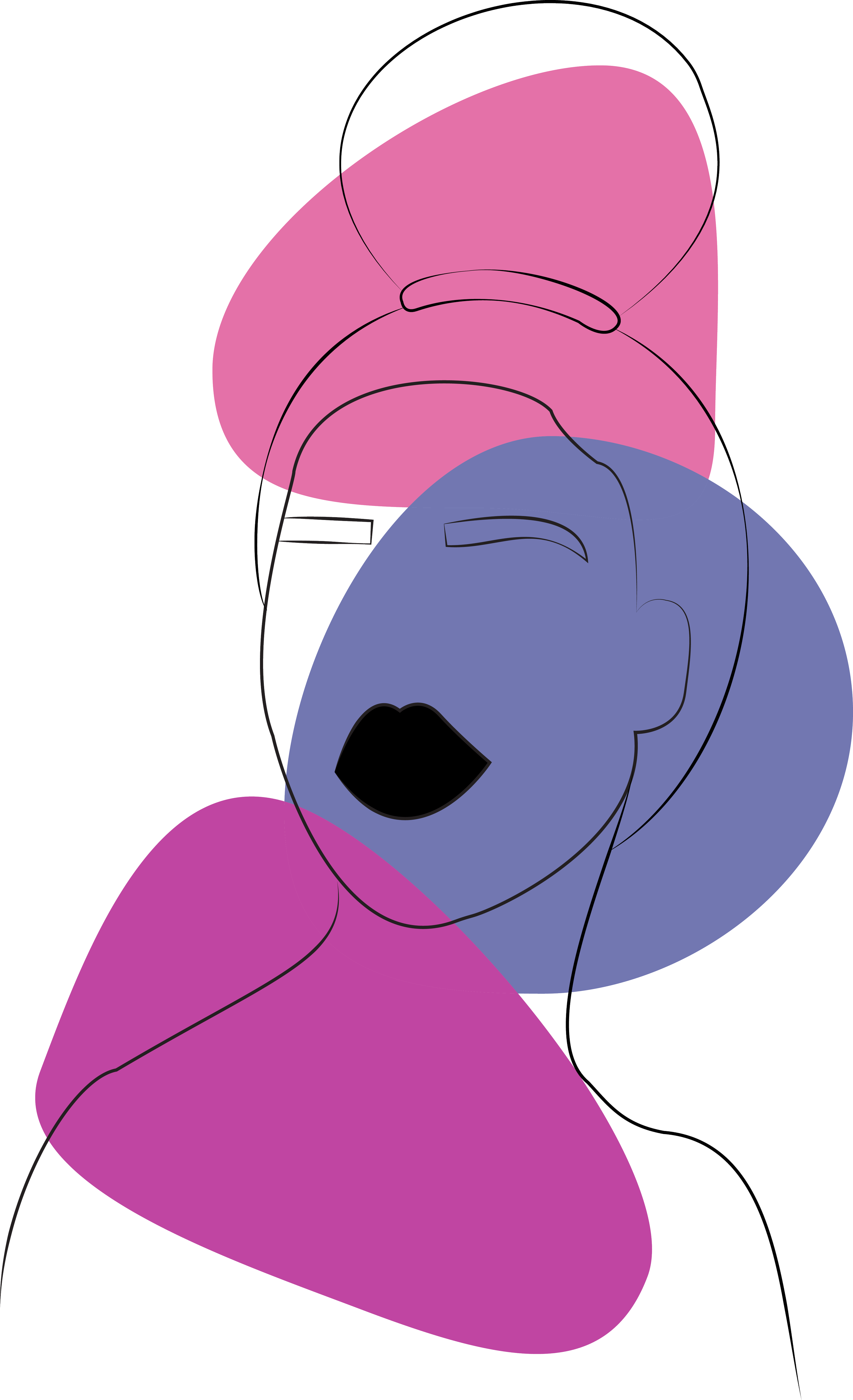 Twists, digital drawing, 16"x20," 2021, by Lauryn Grubbs