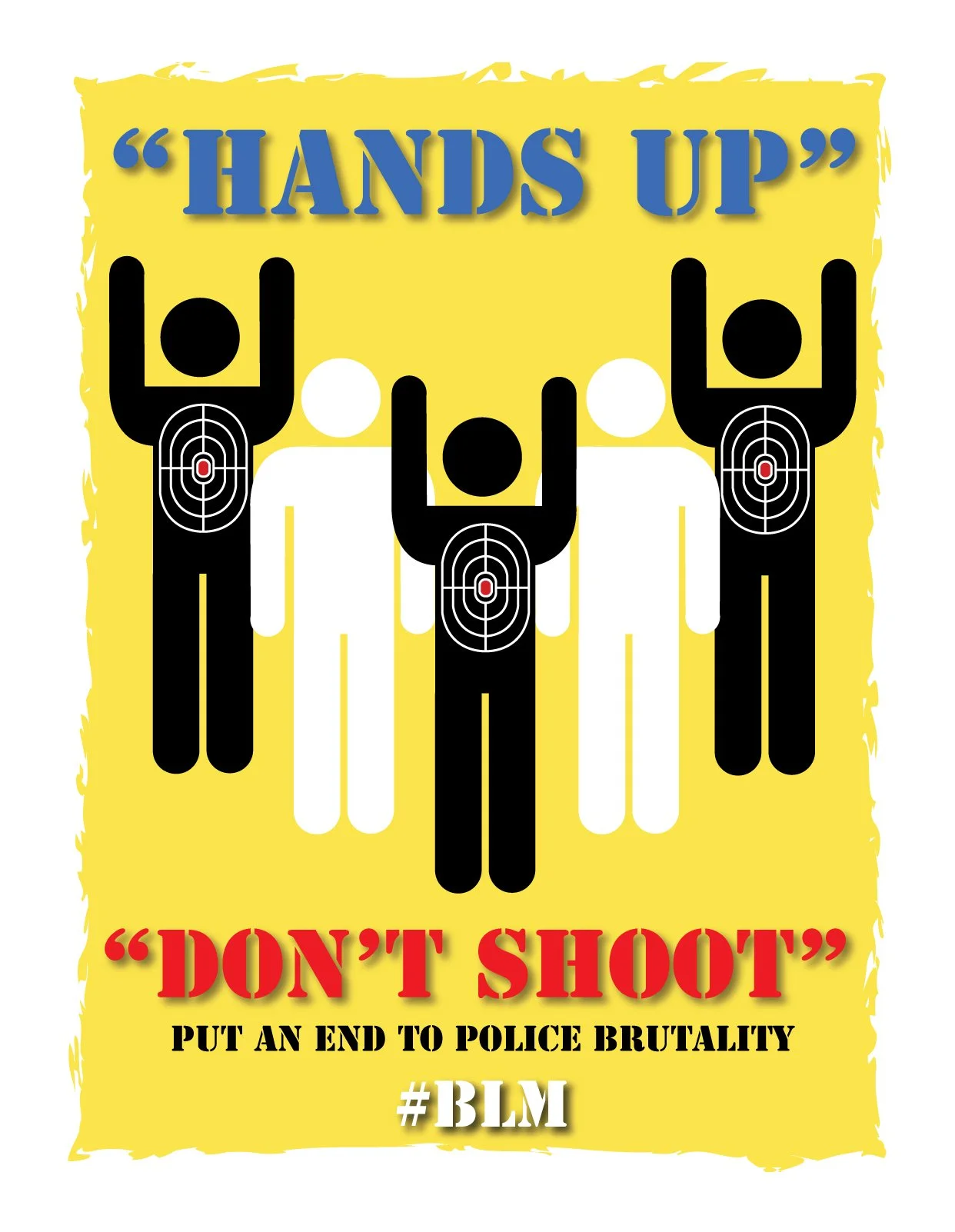 Don’t Shoot, digital poster, 2018, by Lauryn Grubbs Black Lives Matter Art
