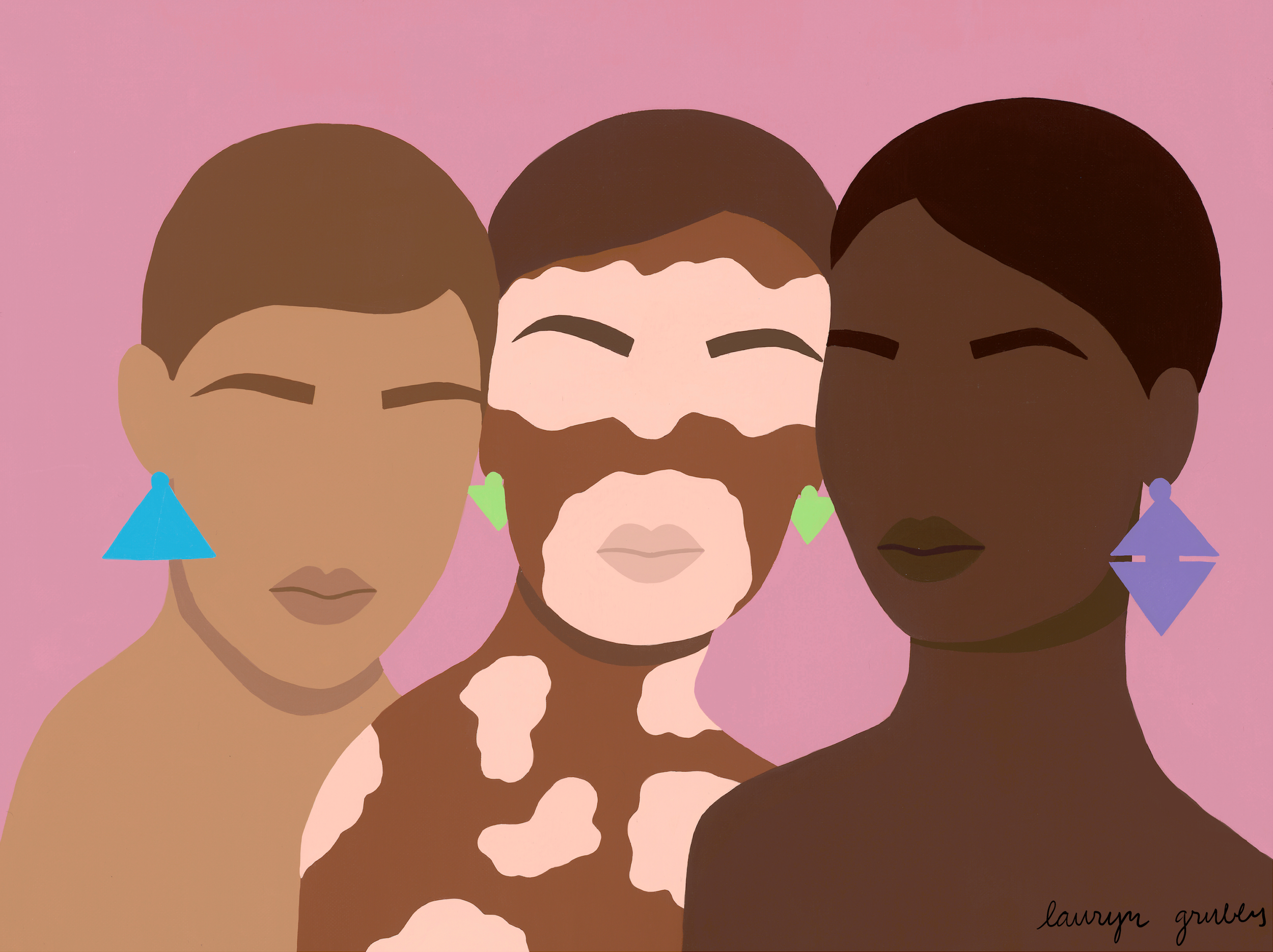 Ravishing, acrylic on canvas, 18"x24," 2021, by Lauryn Grubbs