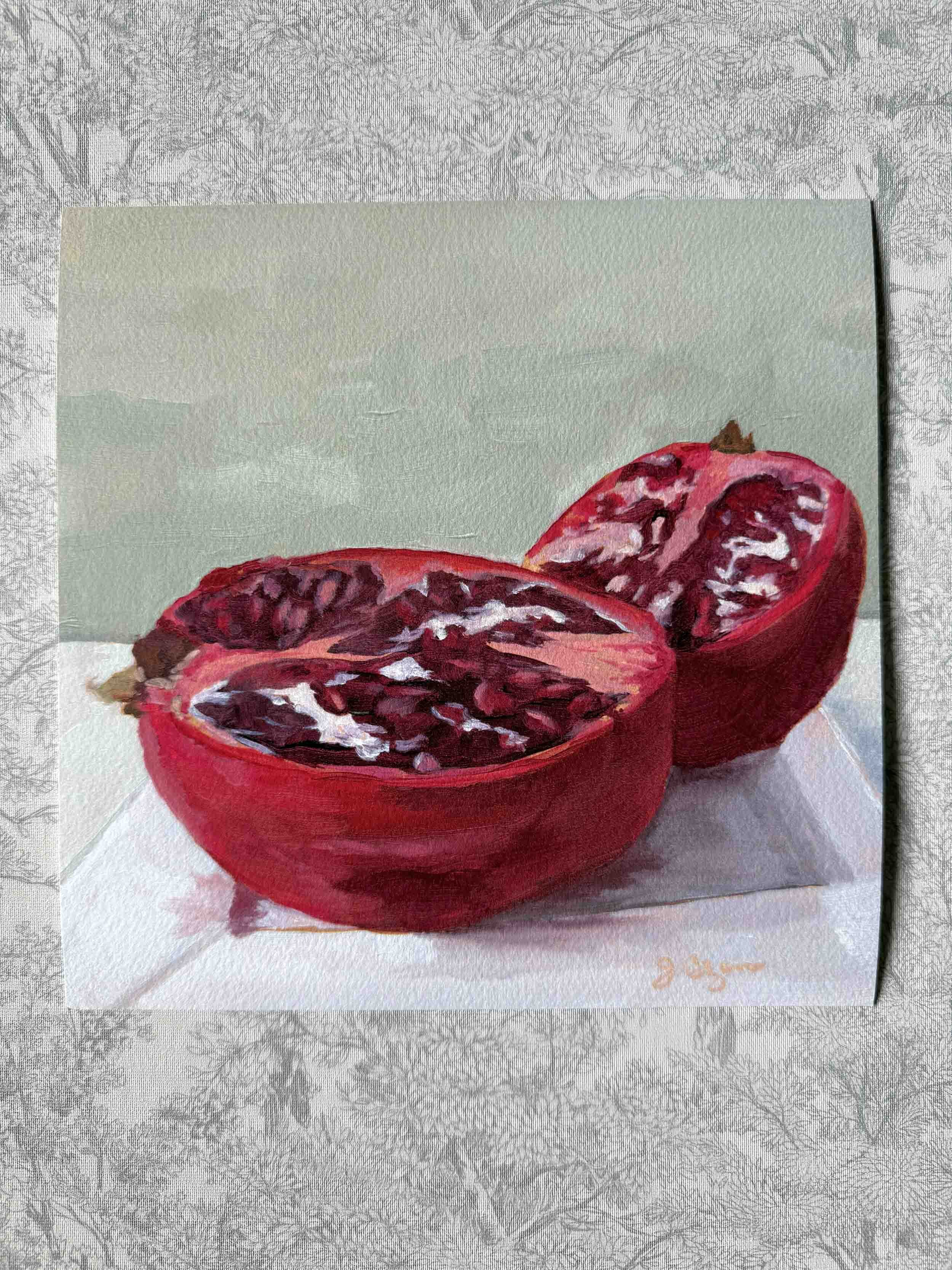 "Pomegranates" still life Giclee fine art print