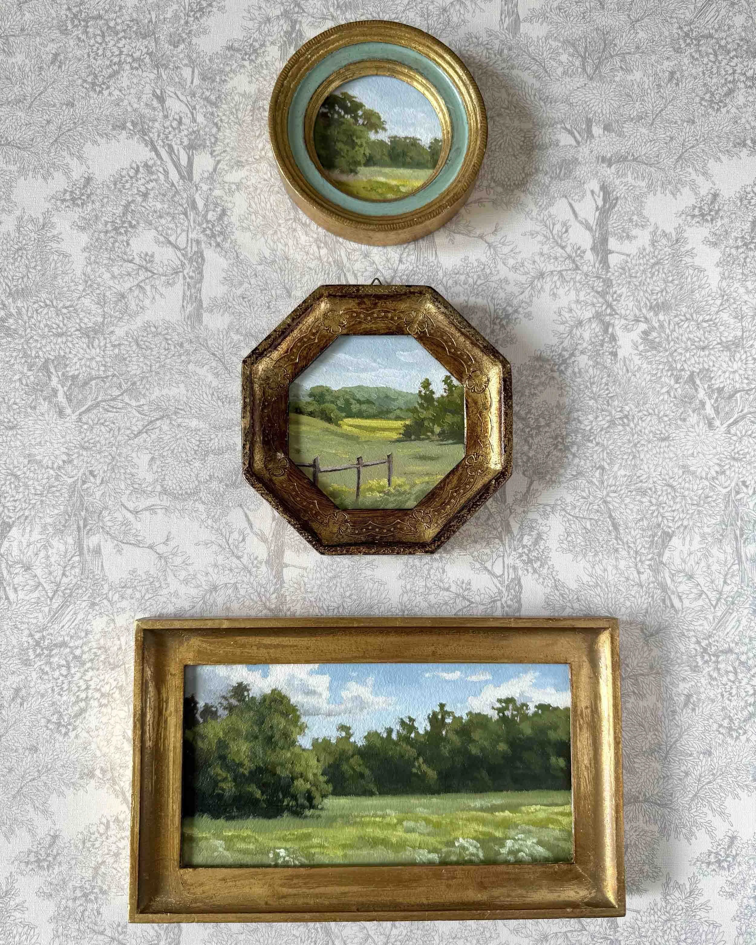 "Spring Green iv" original oil landscape painting