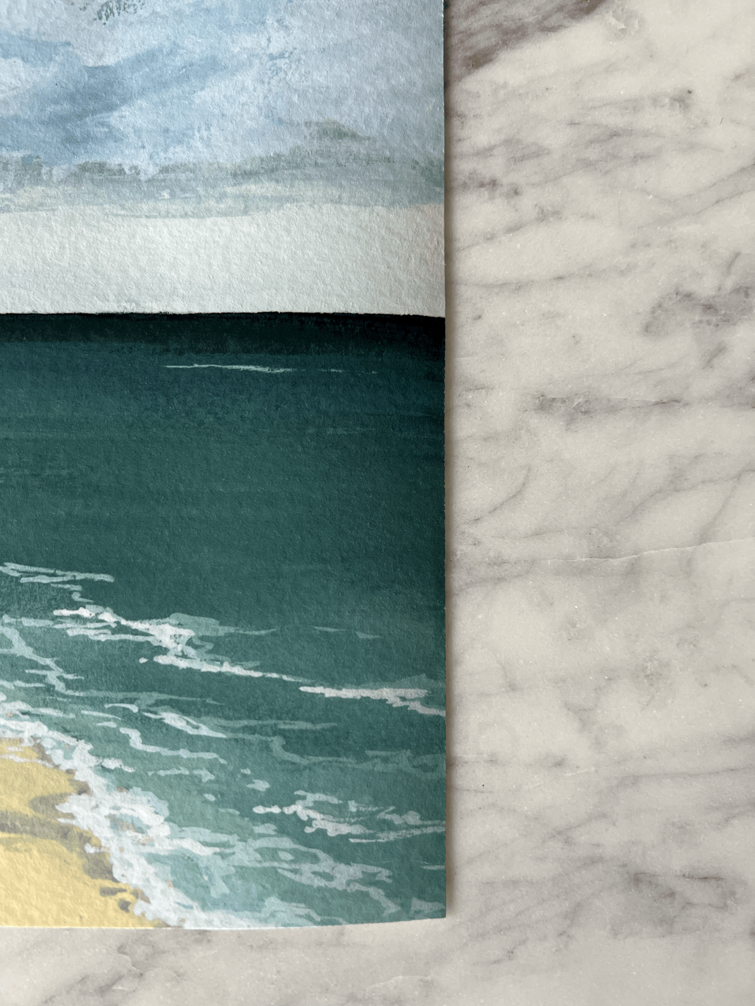Detail of giclee fine art print "Emerald Coast ii"