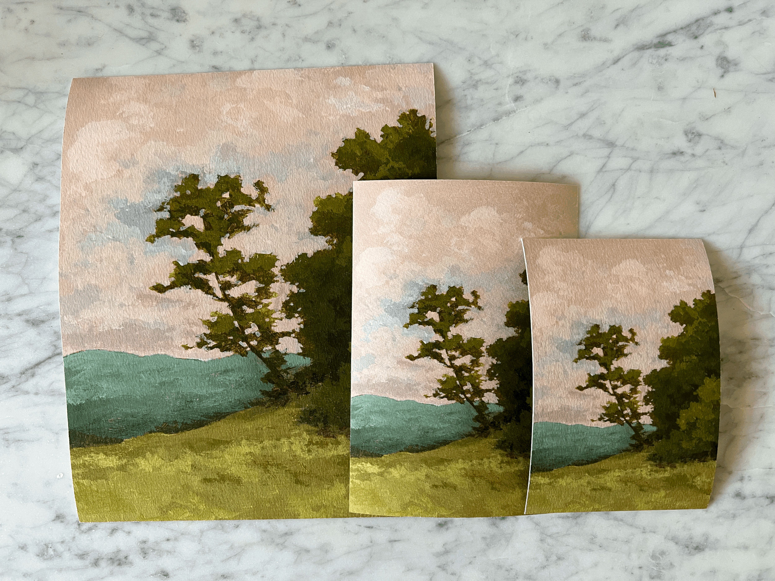 "Raspberry Sorbet Skies iii" giclee landscape art print