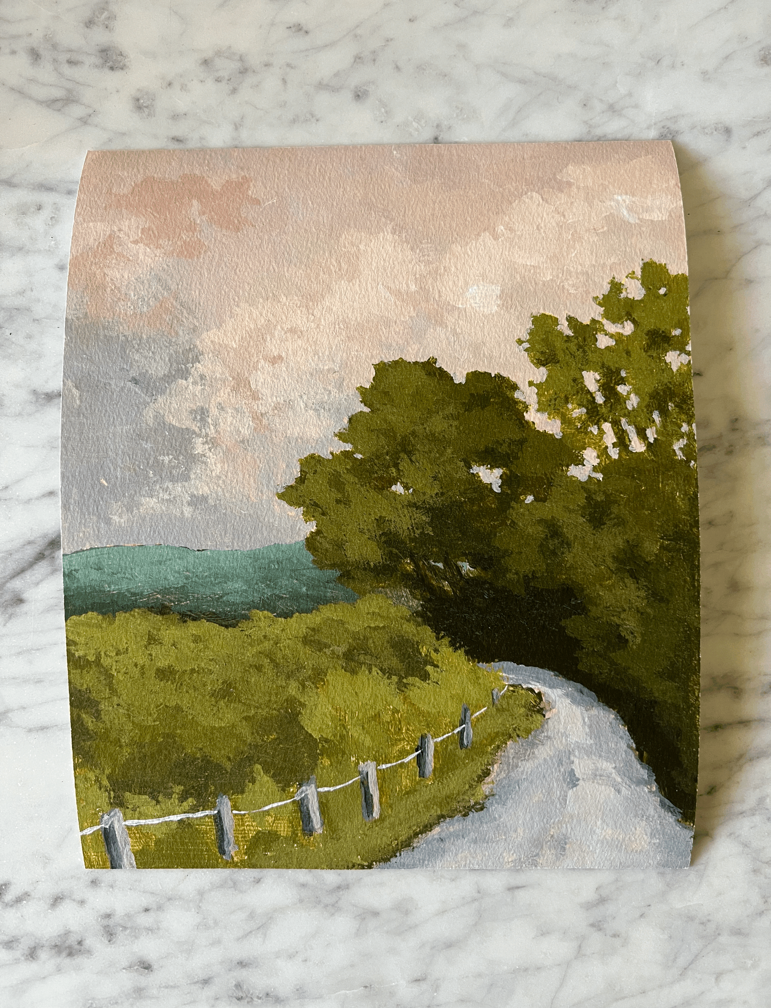 "Raspberry Sorbet Skies" giclee landscape art print