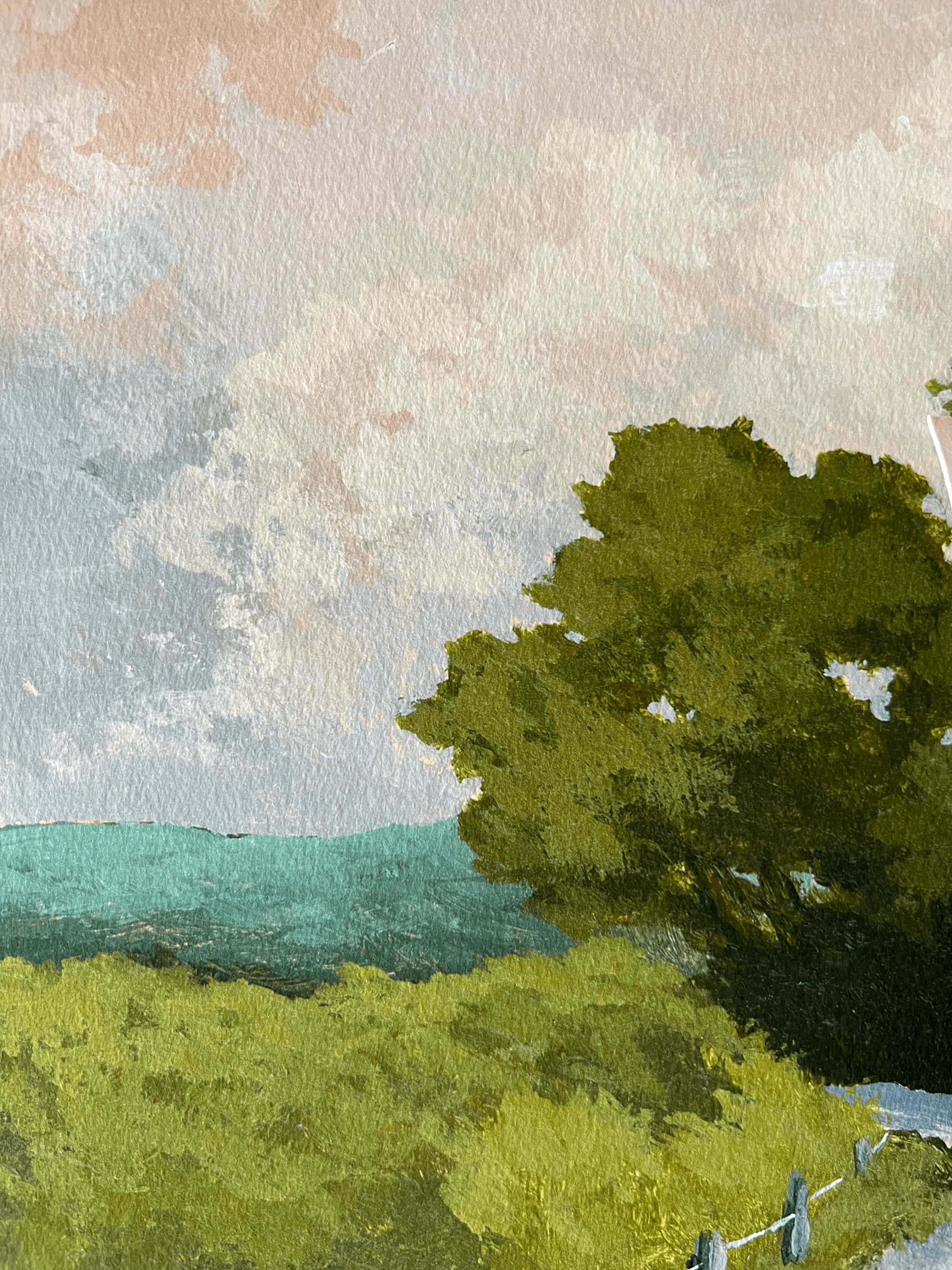 "Raspberry Sorbet Skies" giclee landscape art print