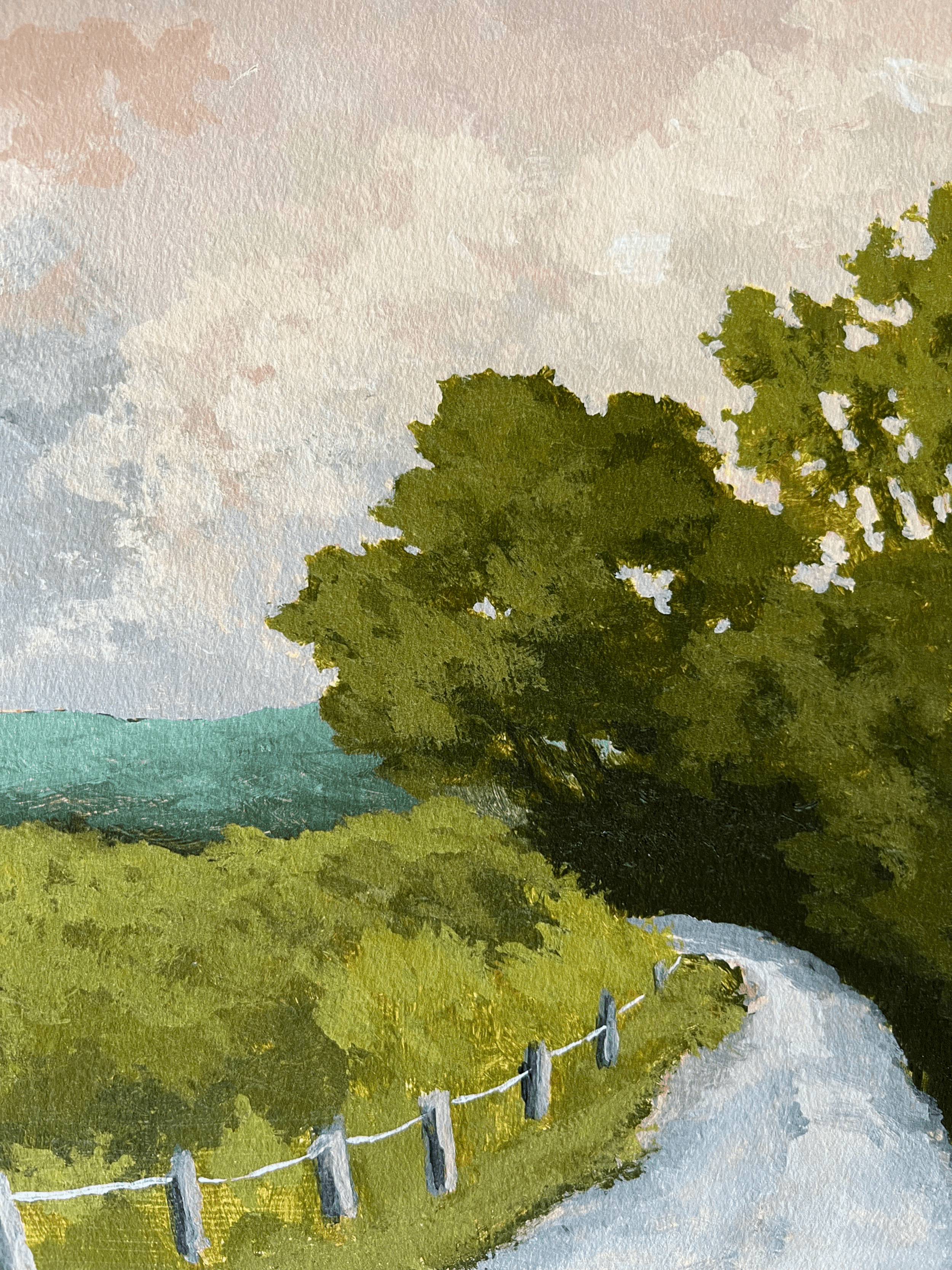 "Raspberry Sorbet Skies" giclee landscape art print