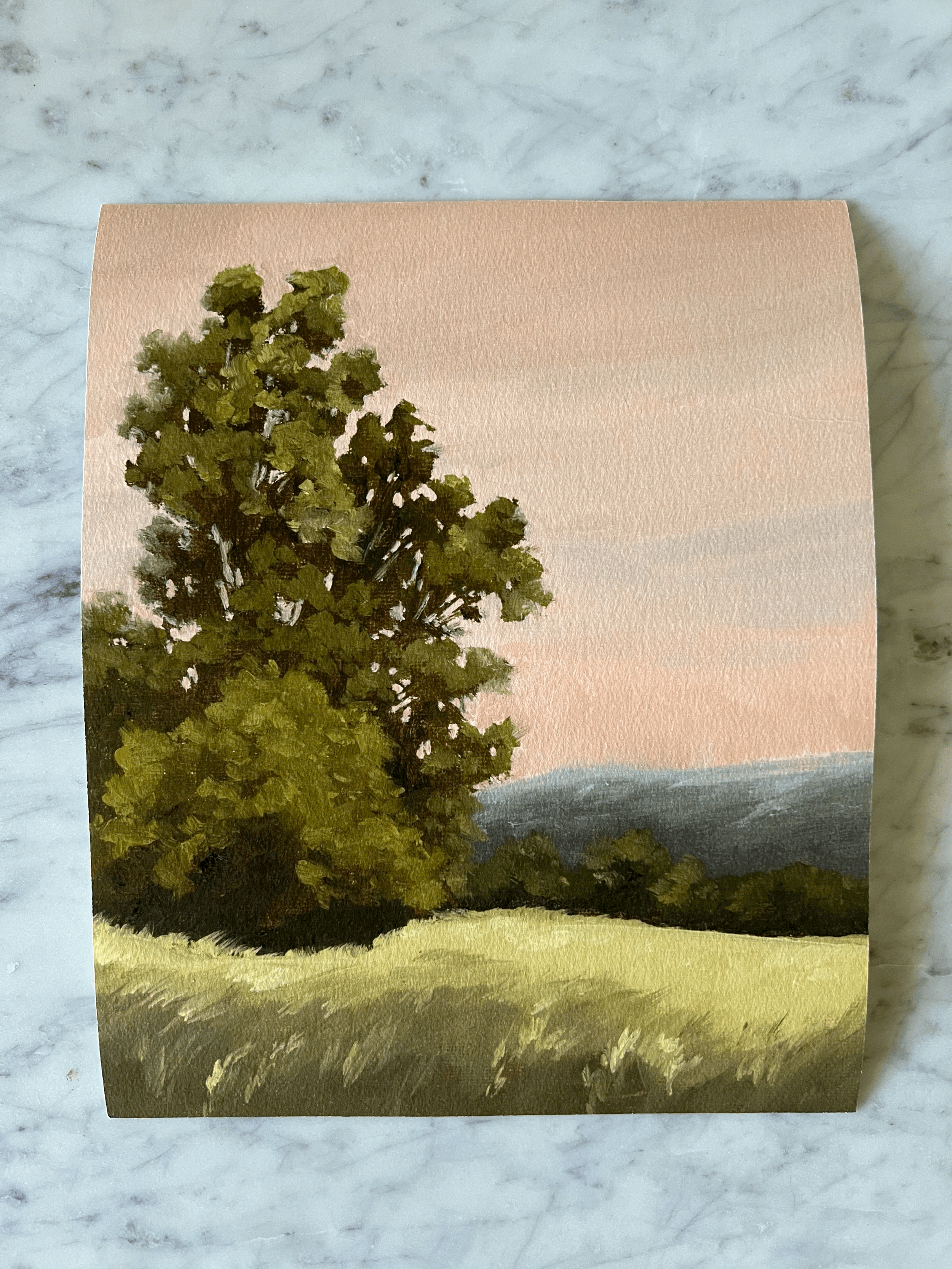 "Peachy" giclee landscape art print