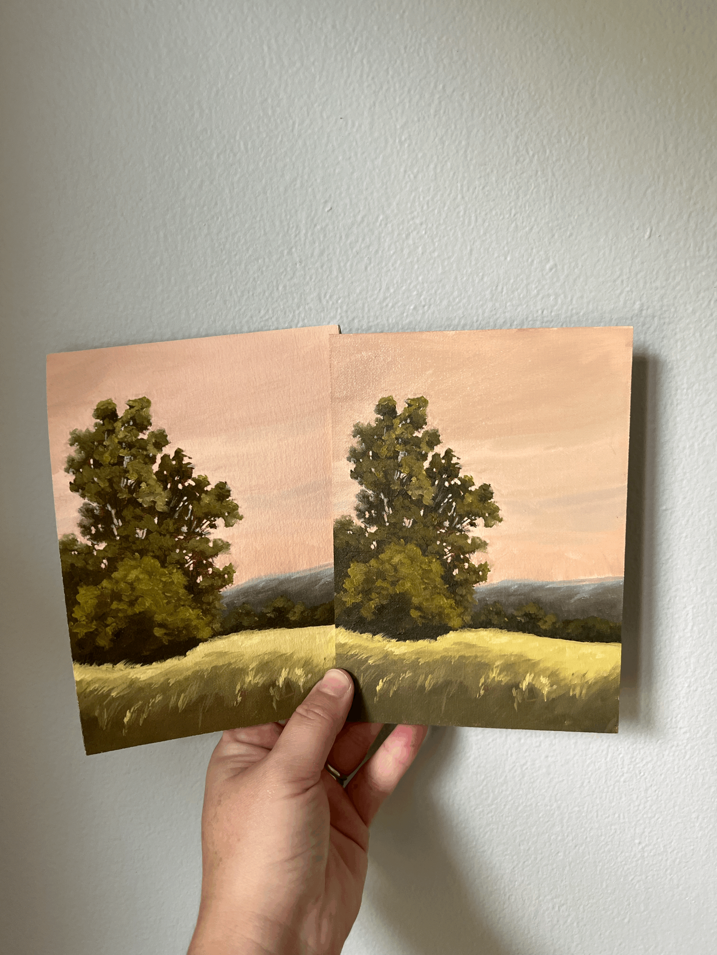 "Peachy" giclee landscape art print