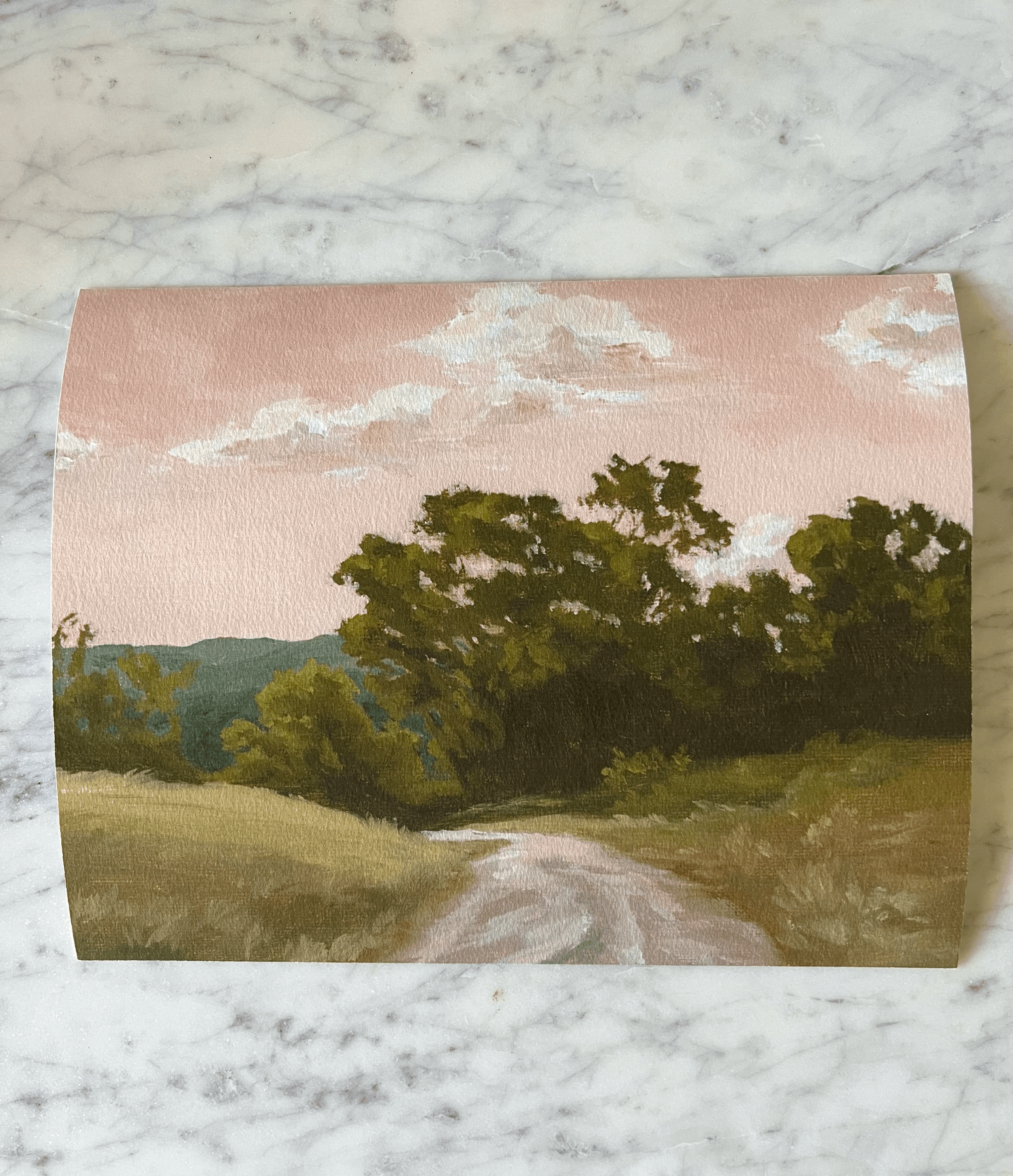 "Strawberry Skies" giclee landscape art print