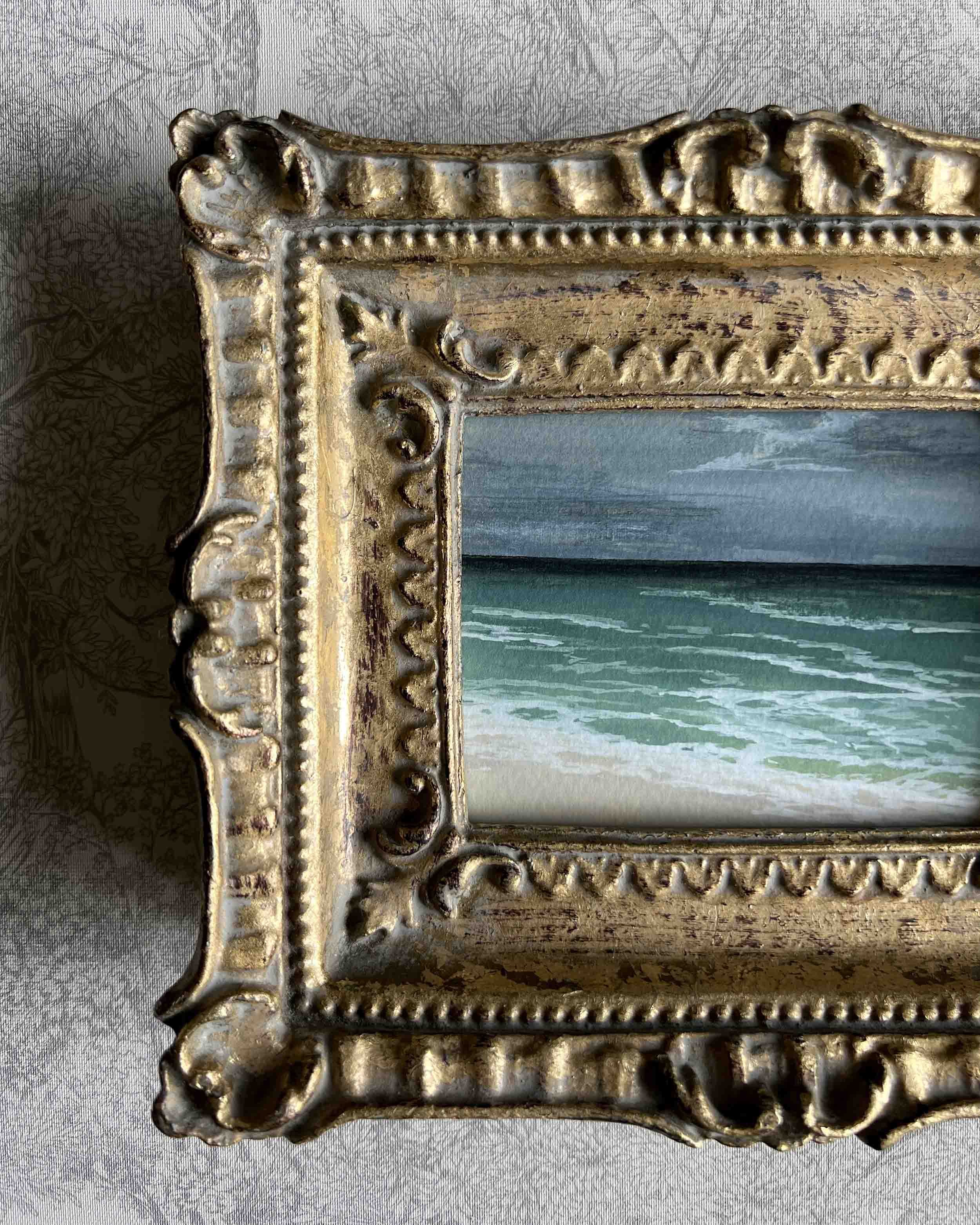 "Emerald Waters" vintage framed giclee print