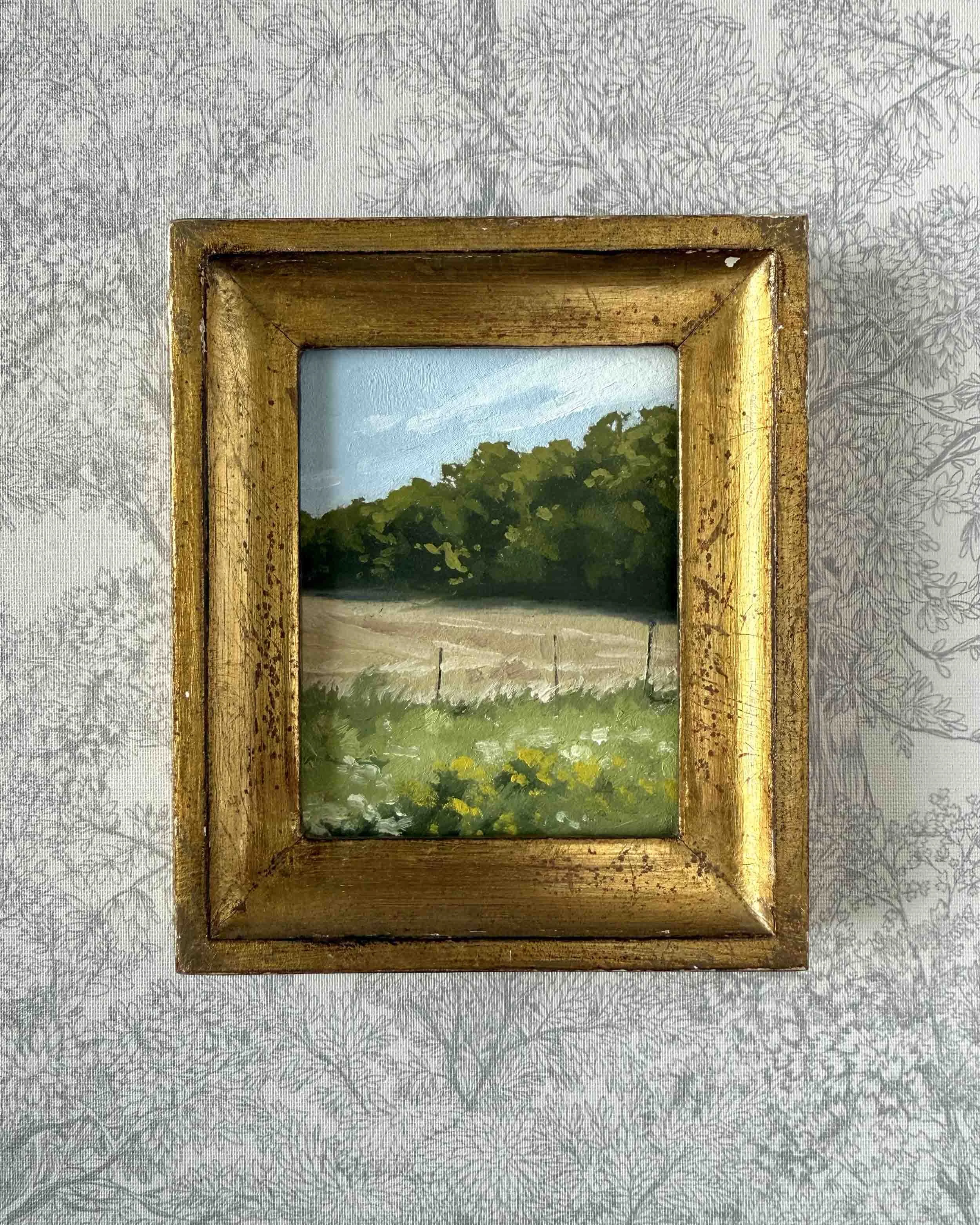 "Field in Spring" original oil landscape painting