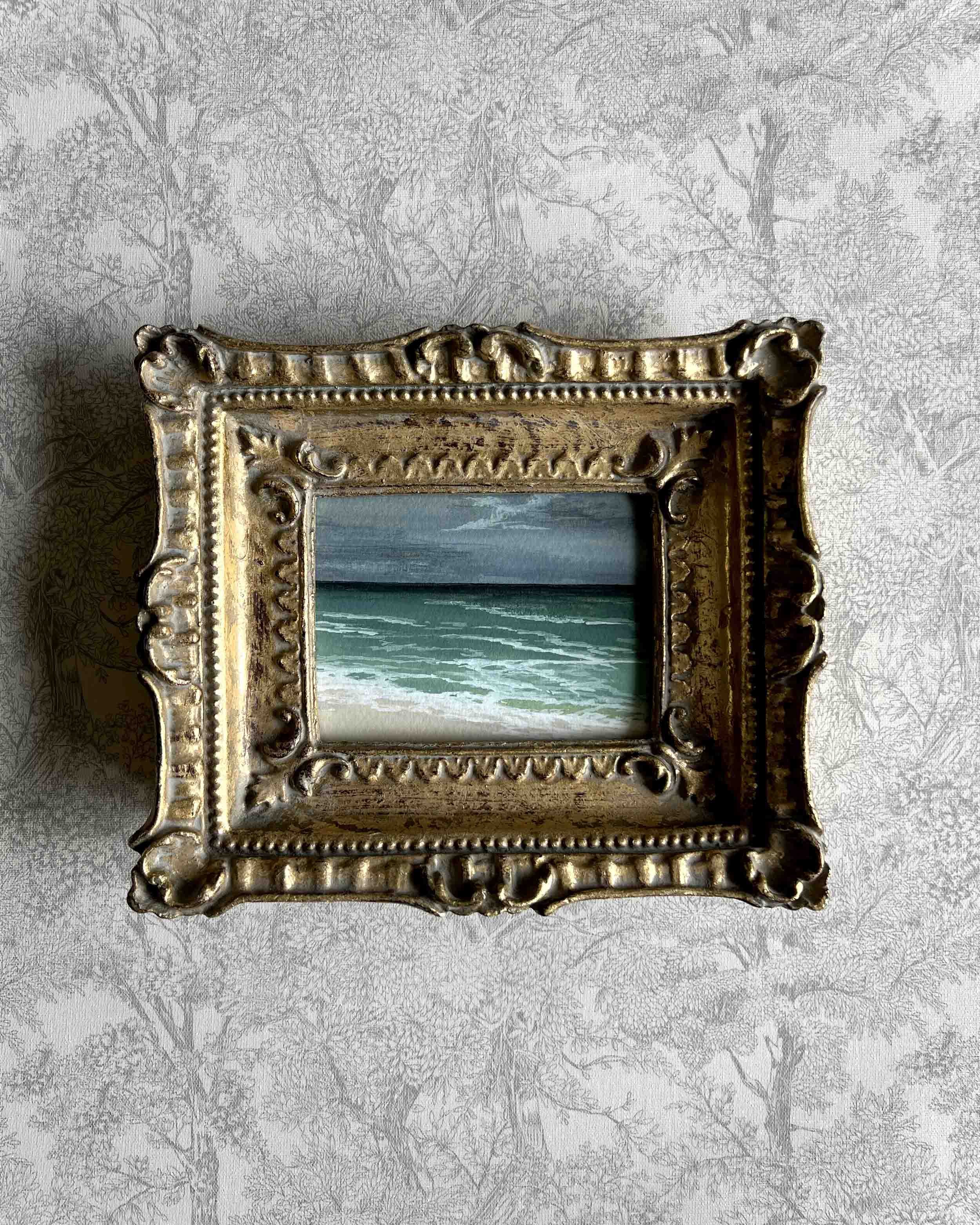 "Emerald Waters" vintage framed giclee print
