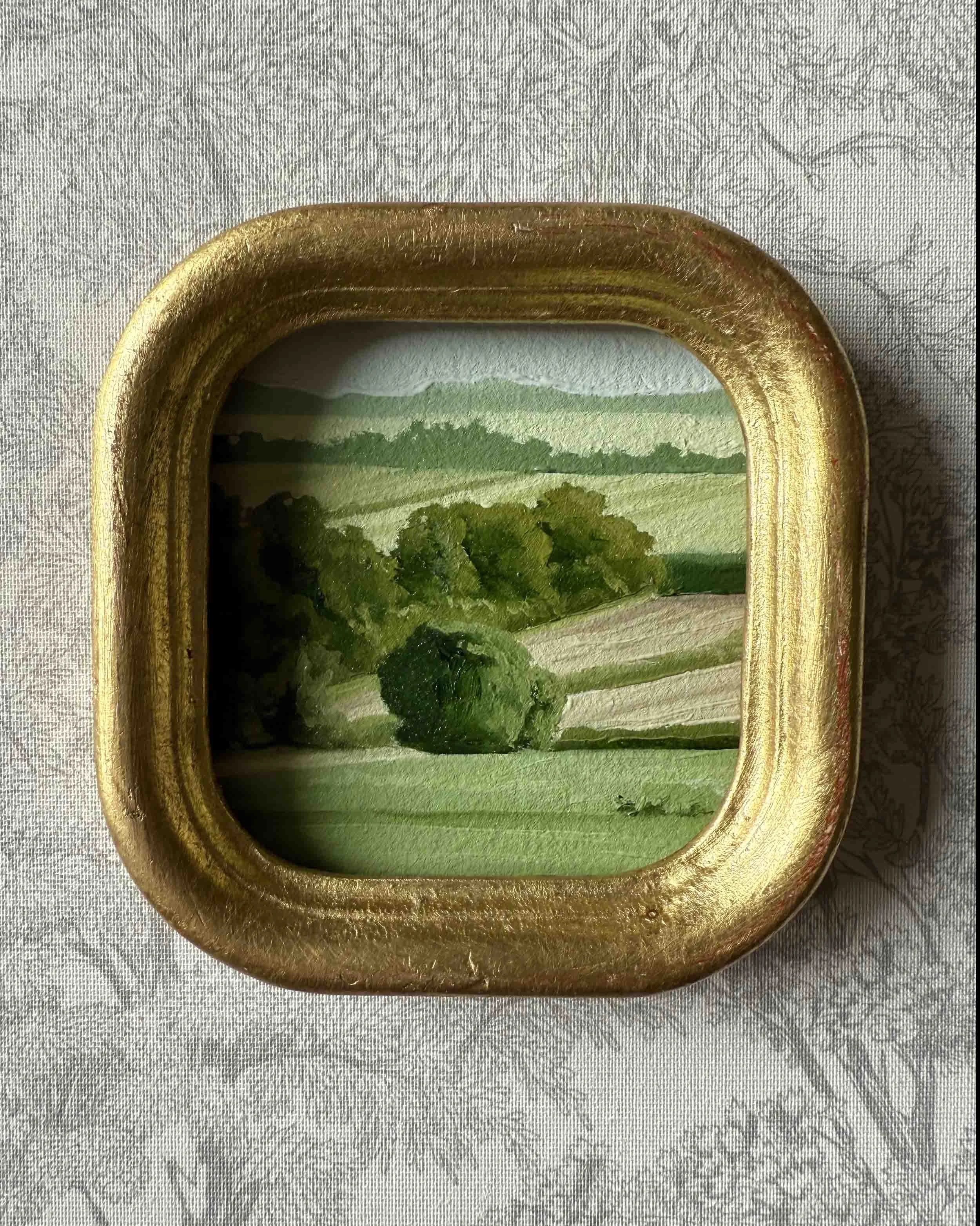 "Rolling Greens v" original oil landscape painting