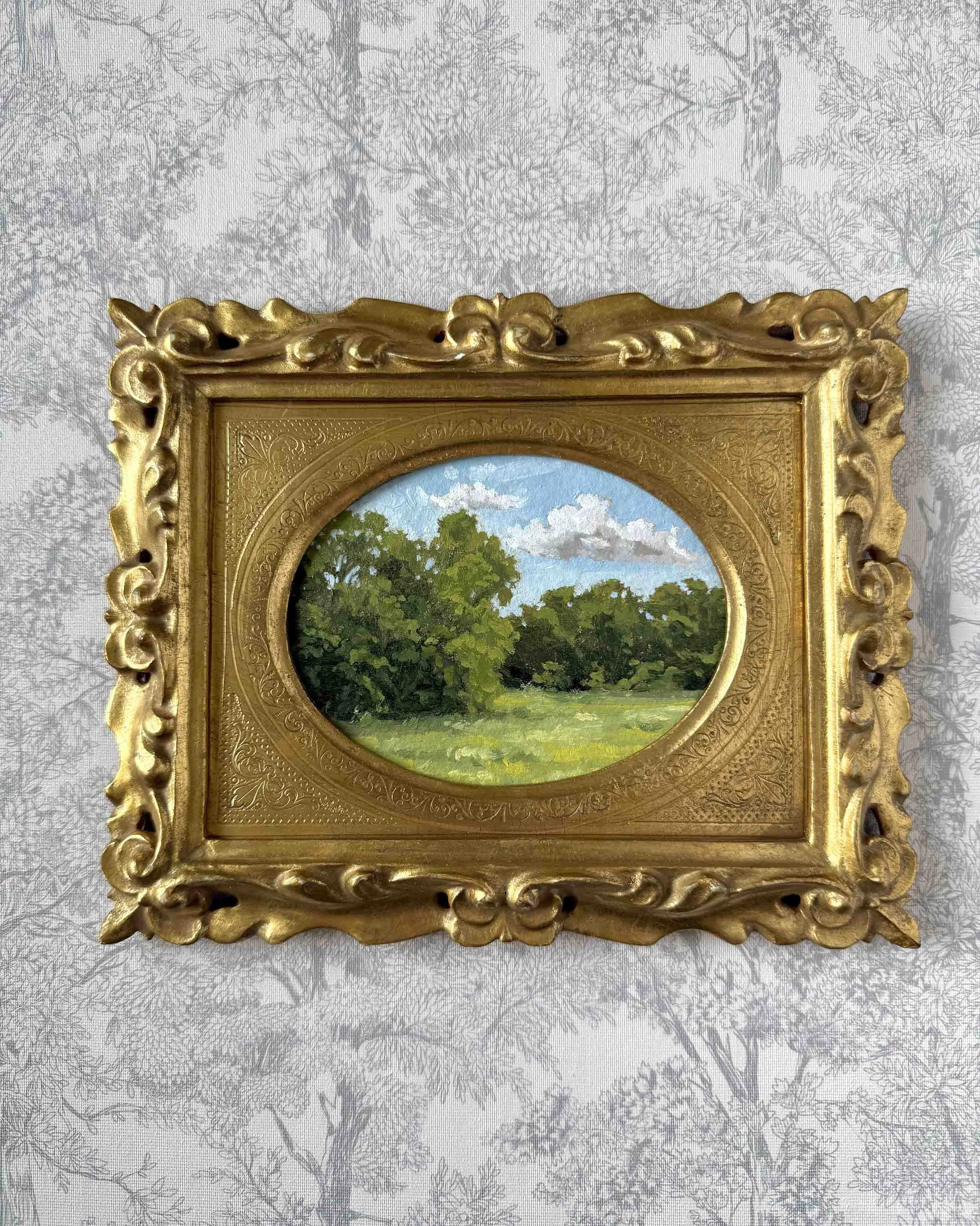 "Spring Green iii" original oil landscape painting