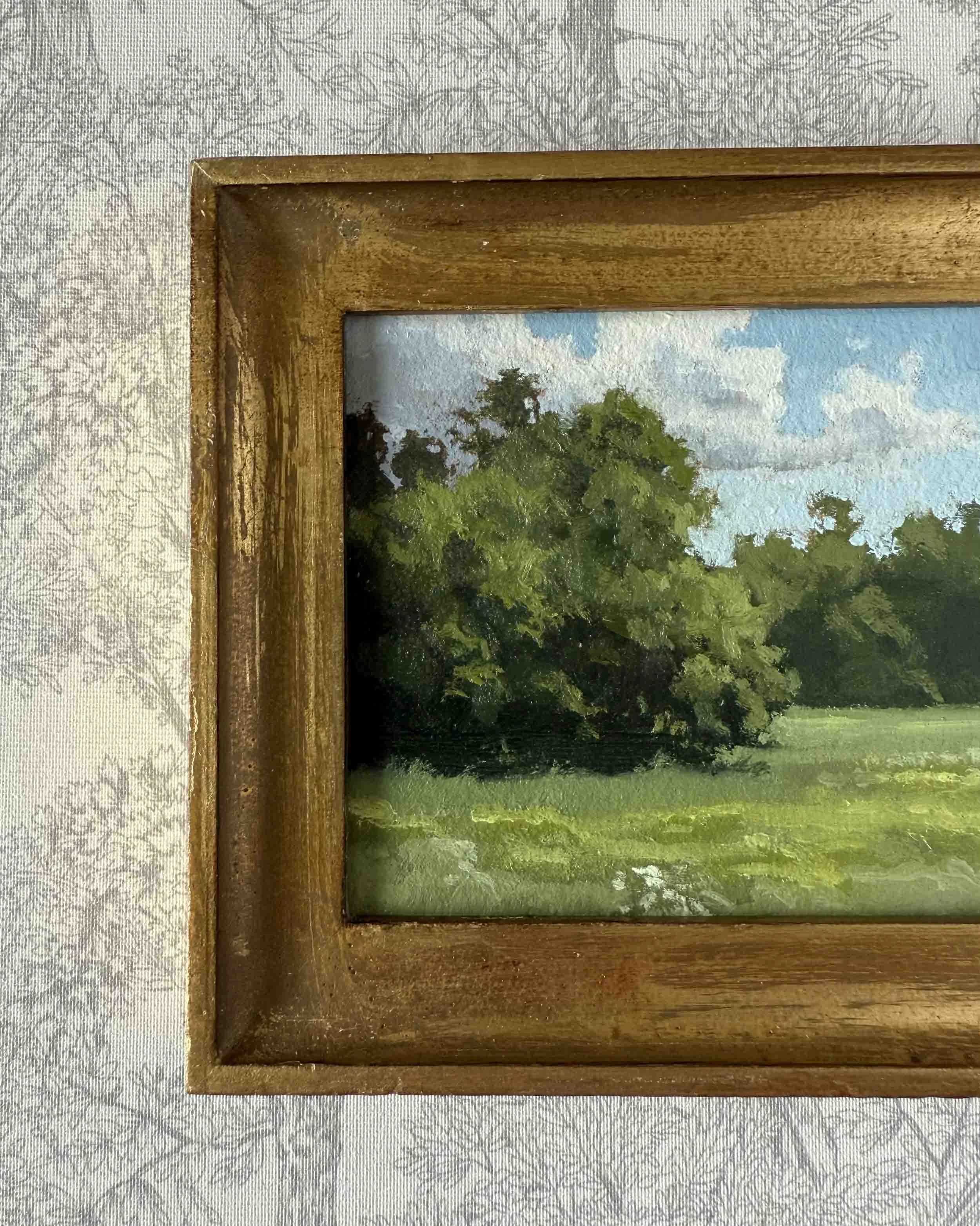 "Spring Green iv" original oil landscape painting