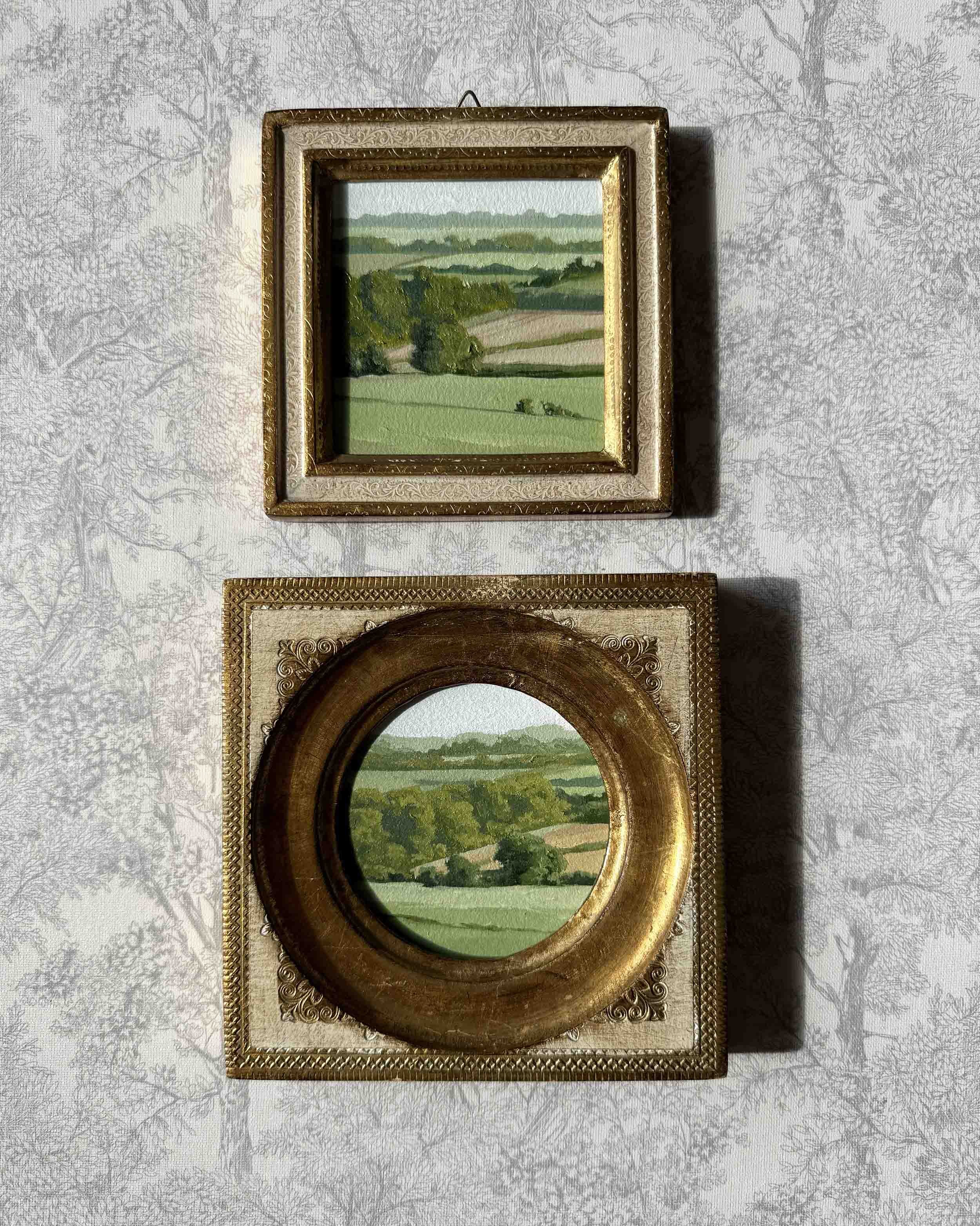 "Rolling Greens iv" original oil landscape painting