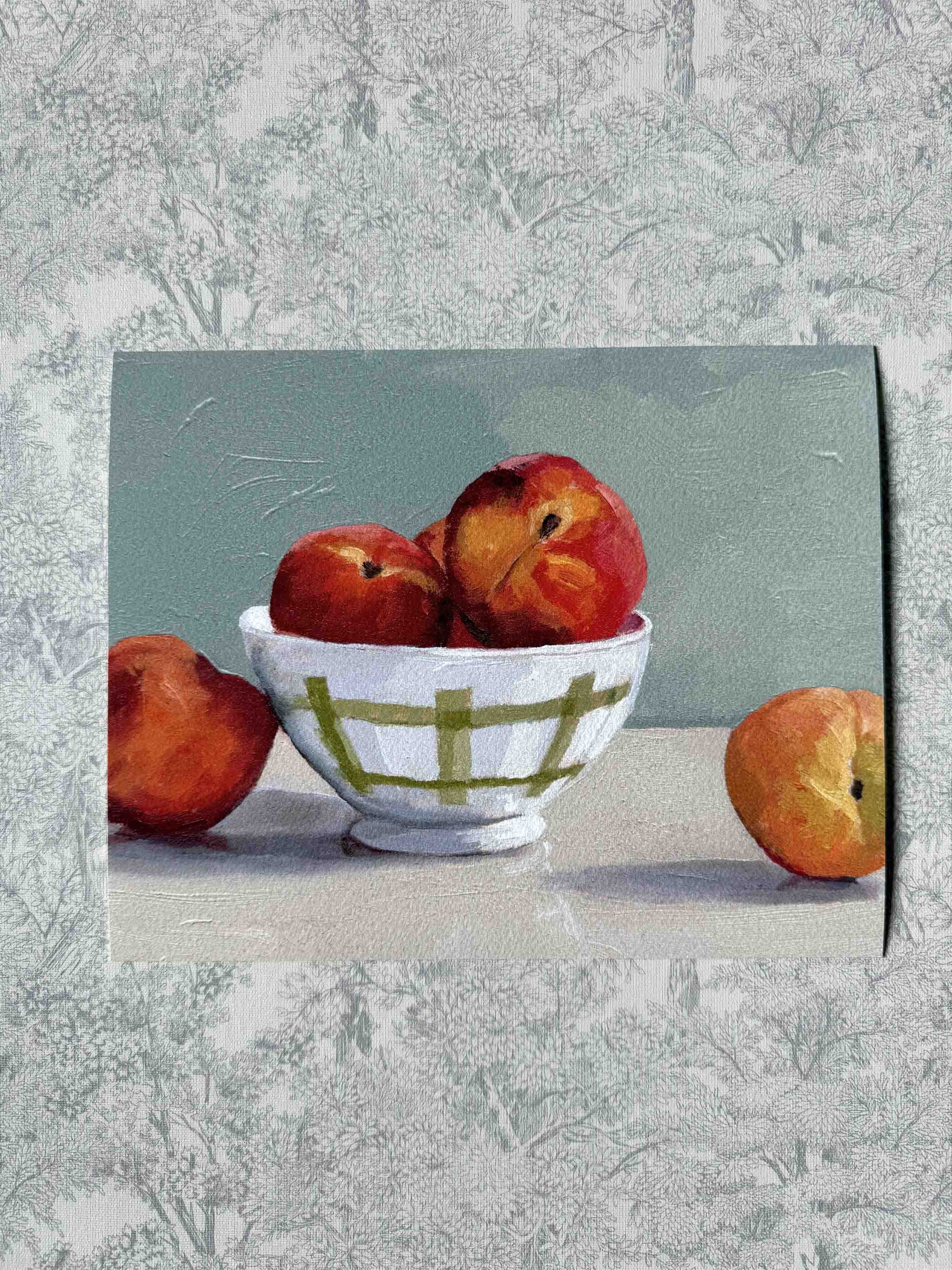 "Peaches iv" giclee art print still life