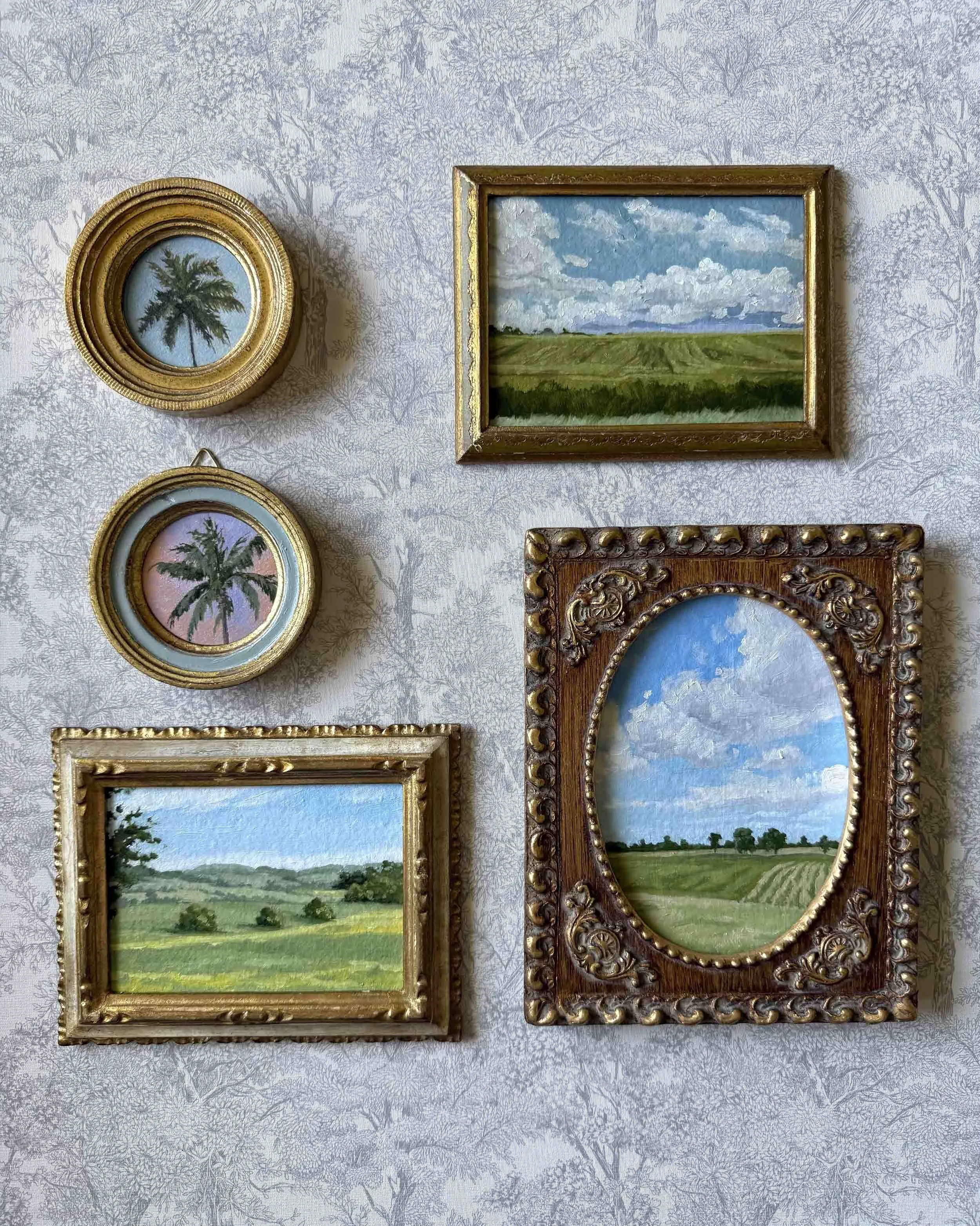 "Palm Breezes" original oil landscape painting