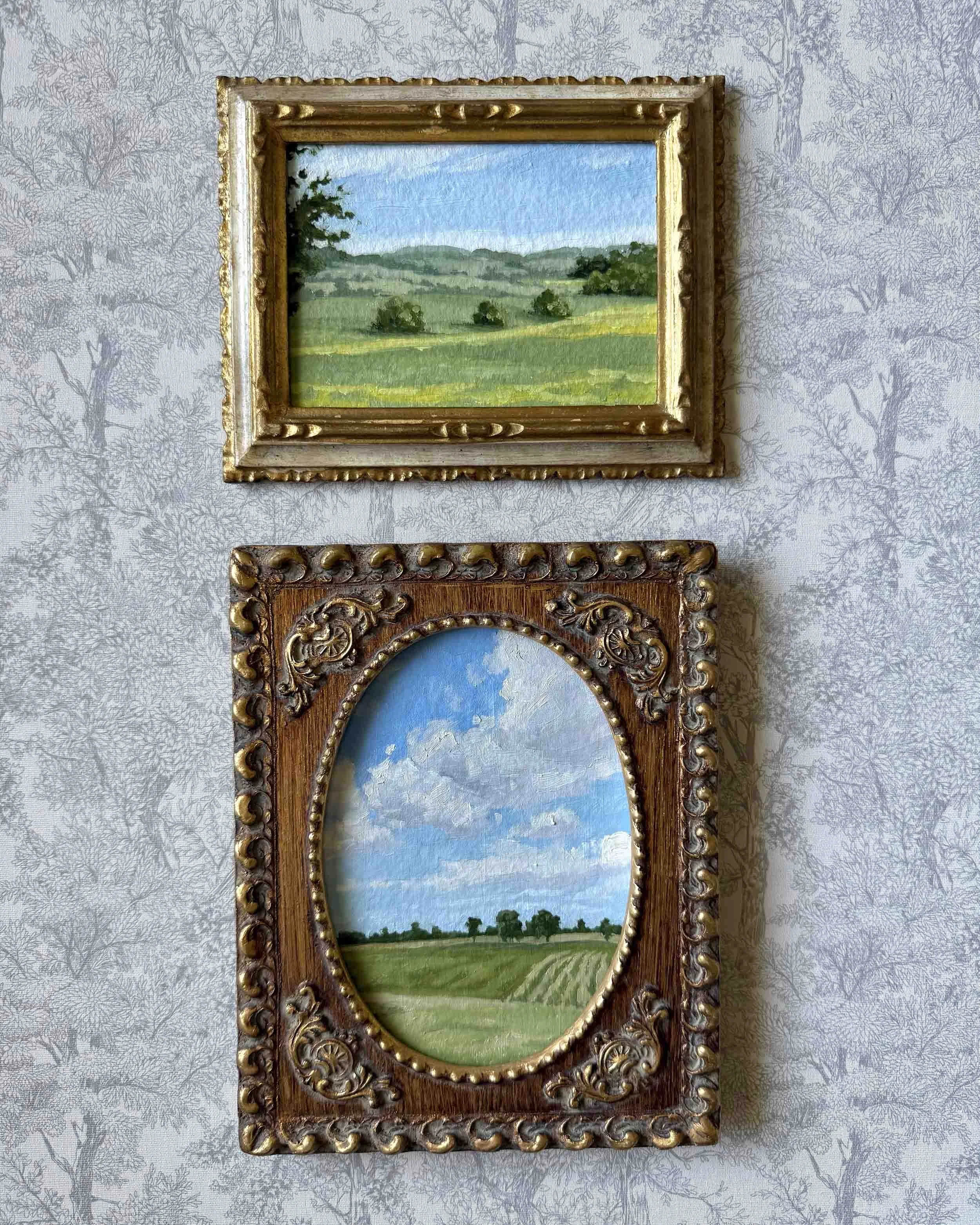 "Blue Green and Yellow" original oil landscape painting