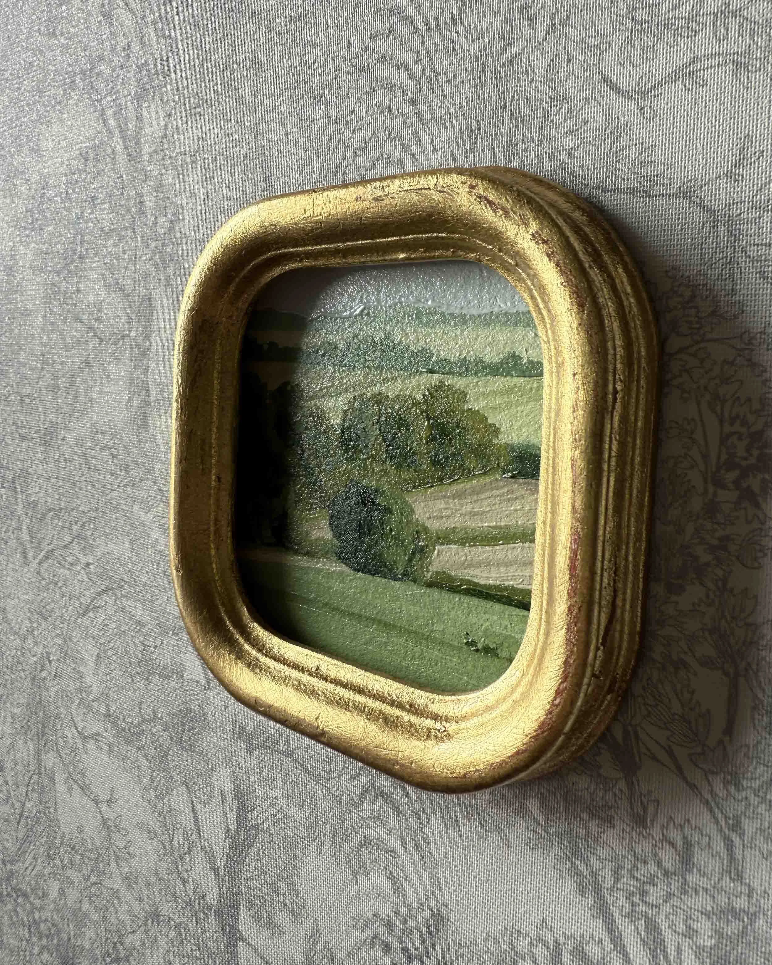 "Rolling Greens v" original oil landscape painting