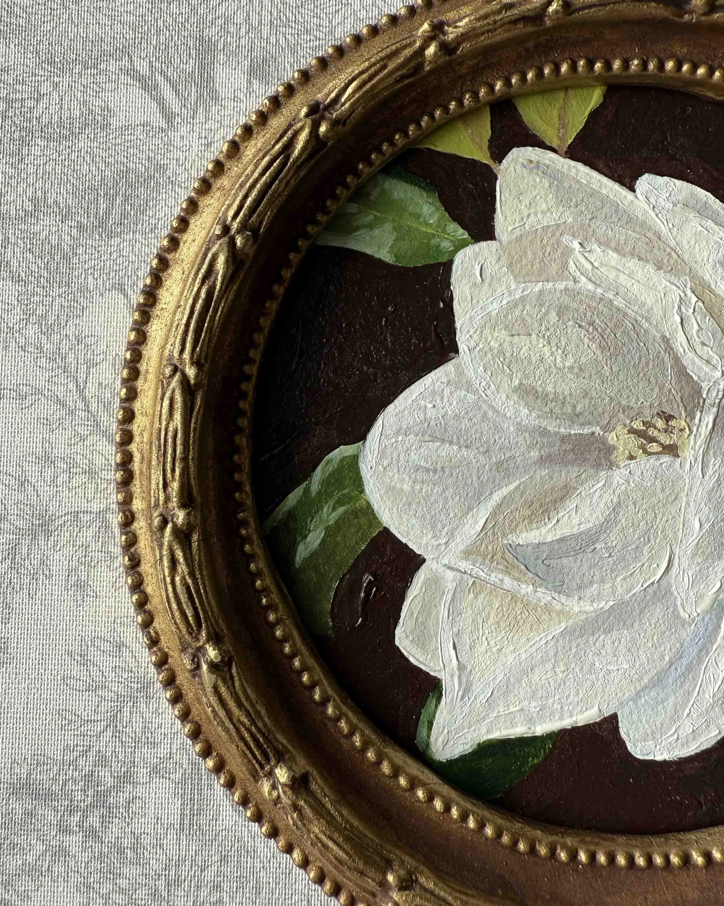"Magnolia ii" original oil floral painting
