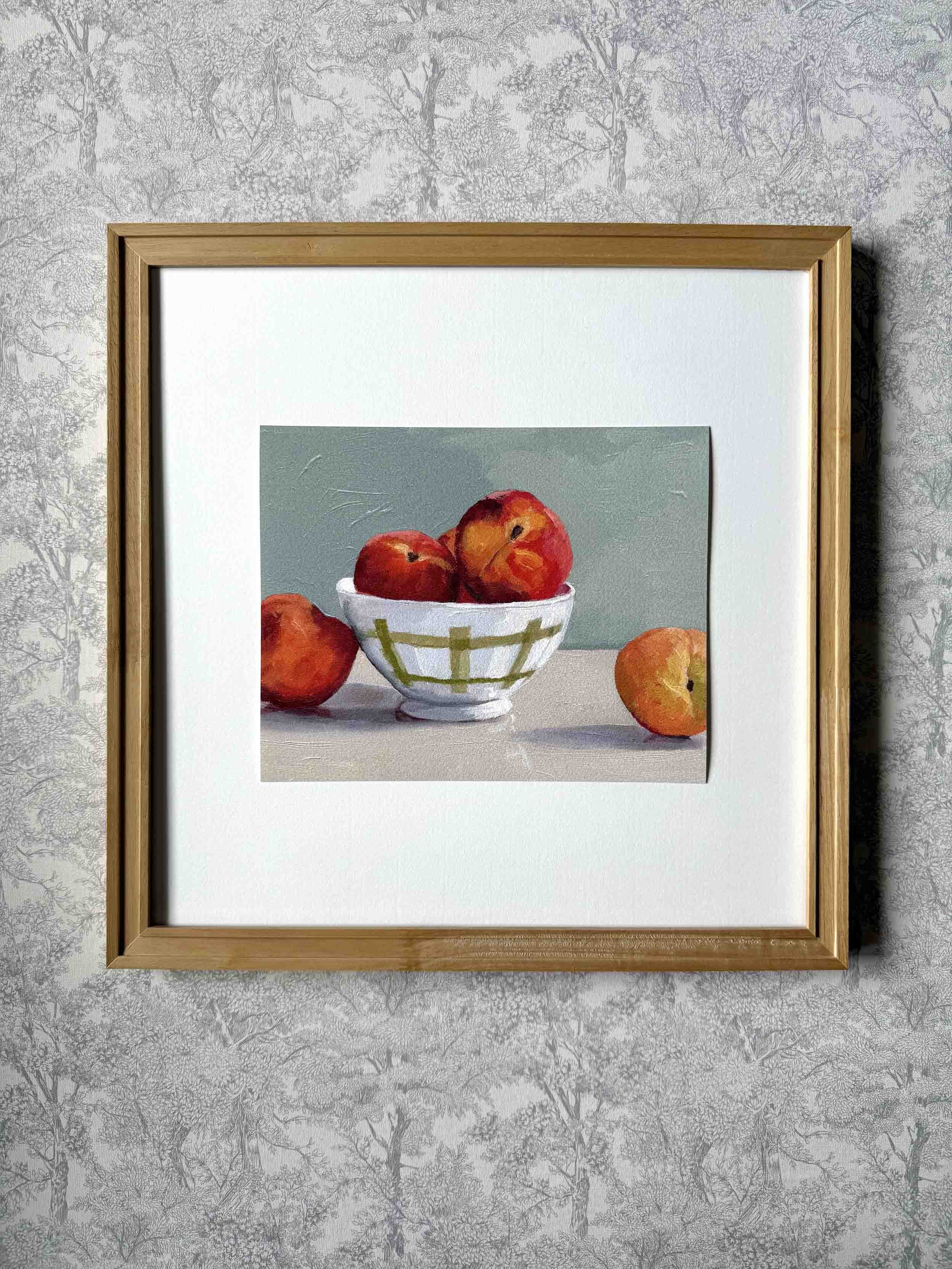 "Peaches iv" giclee art print still life