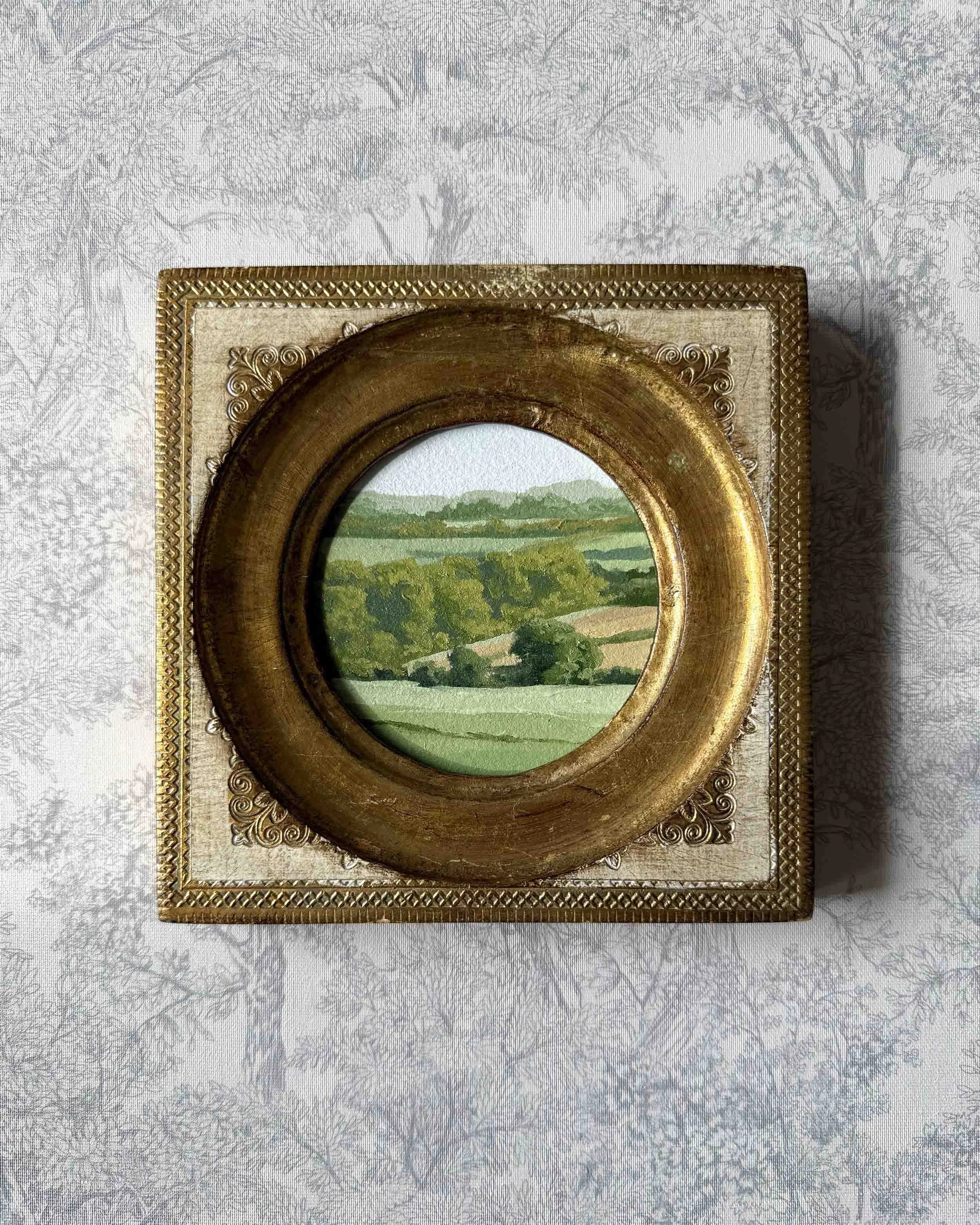 "Rolling Greens iii" original oil landscape painting