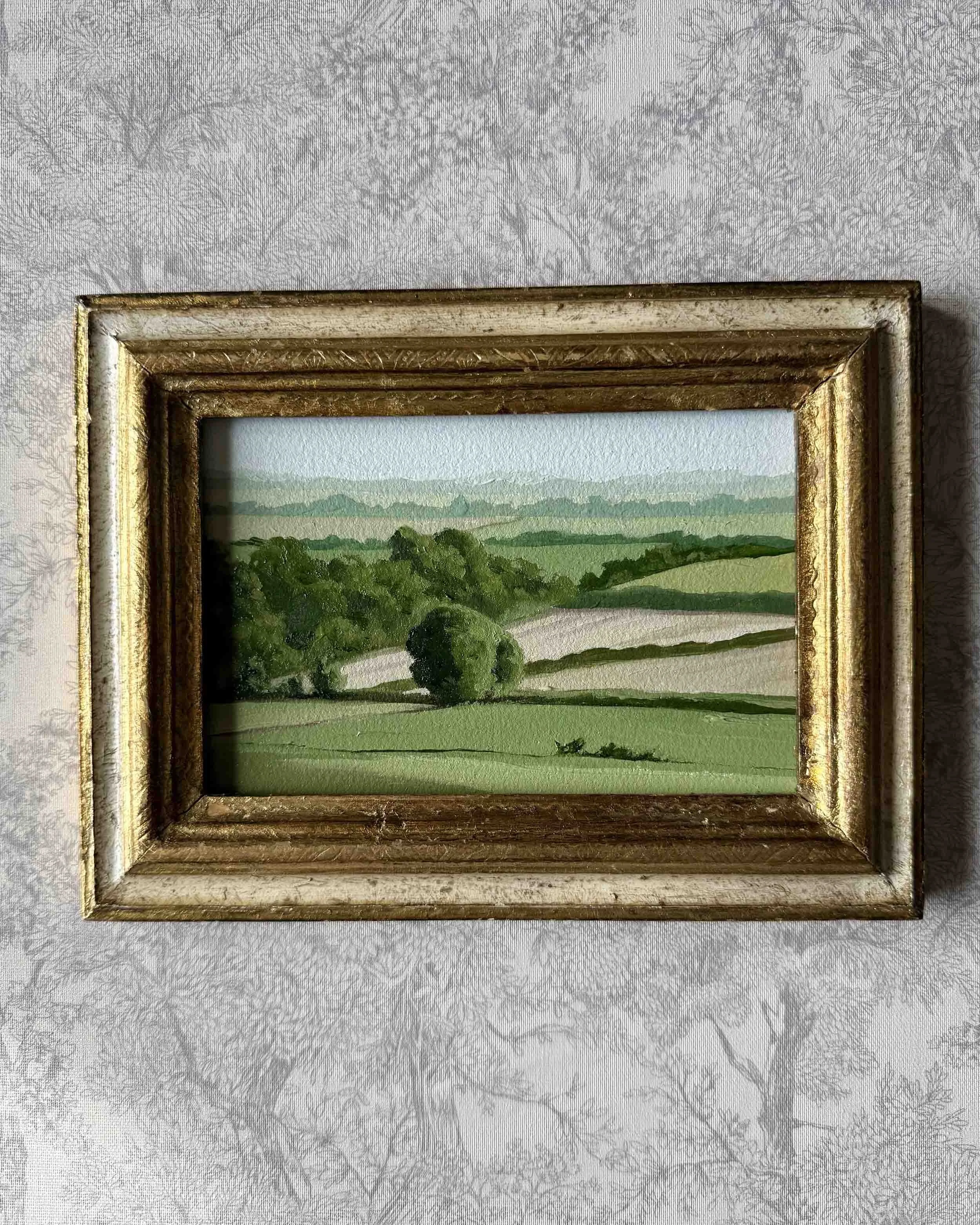 "Rolling Greens vi" original oil landscape painting