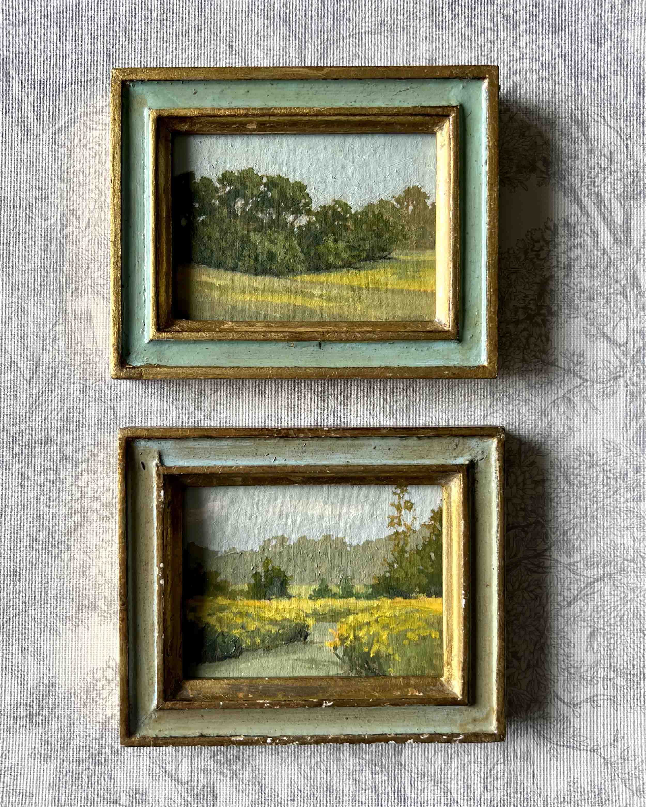 "Spring in Yellow iii" original acrylic landscape painting
