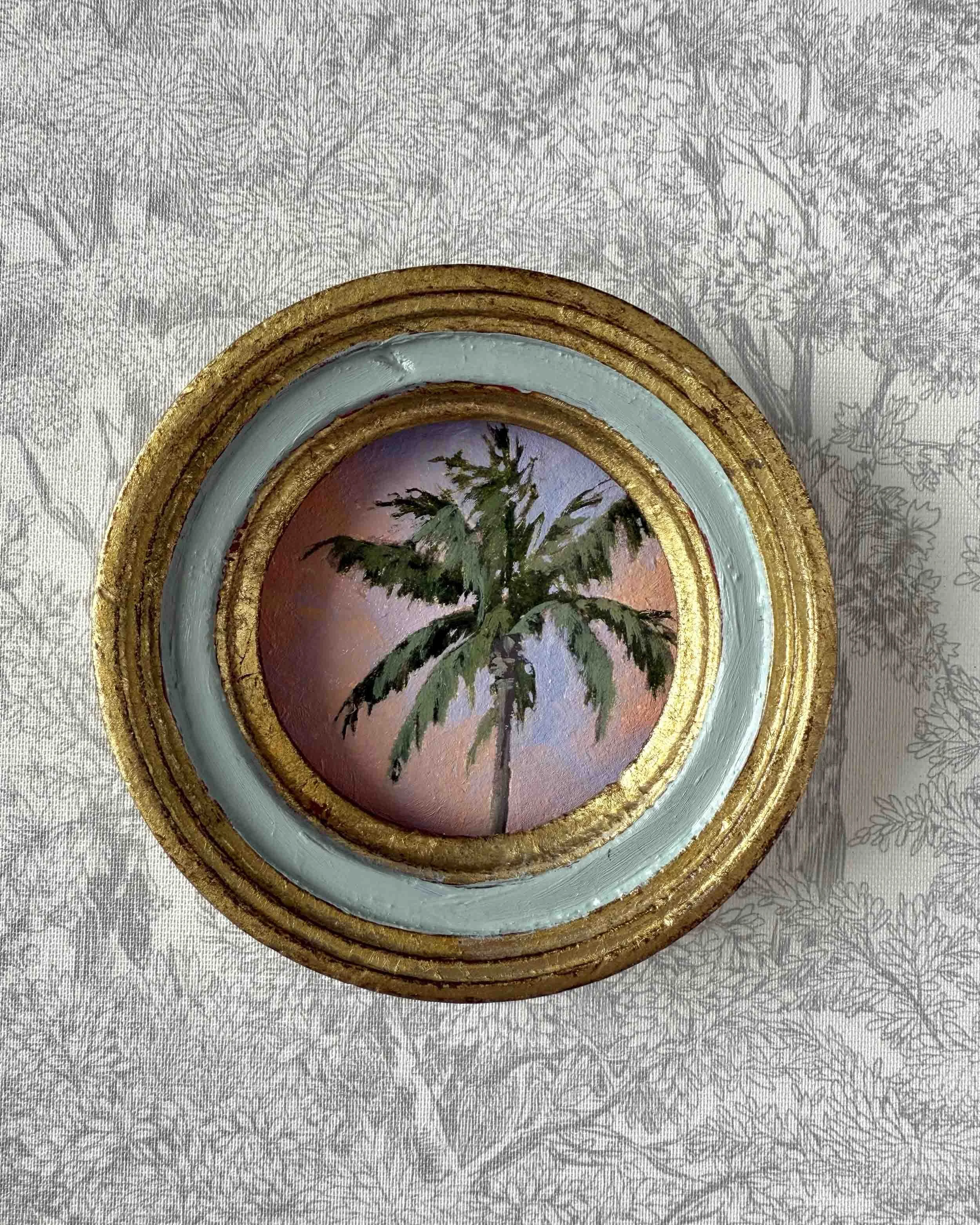 "Sunset Palm ii" original oil landscape painting