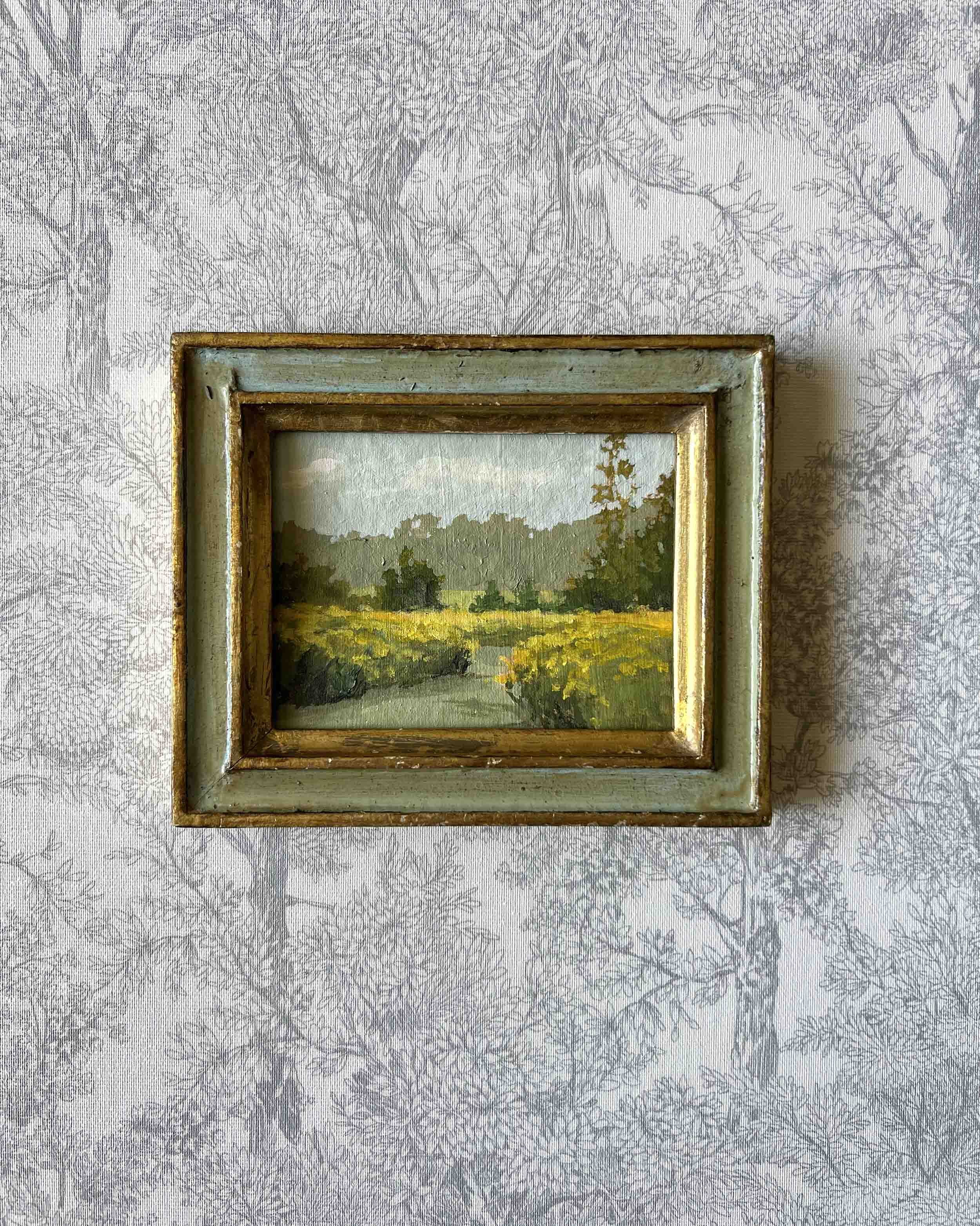 "Spring in Yellow iii" original acrylic landscape painting