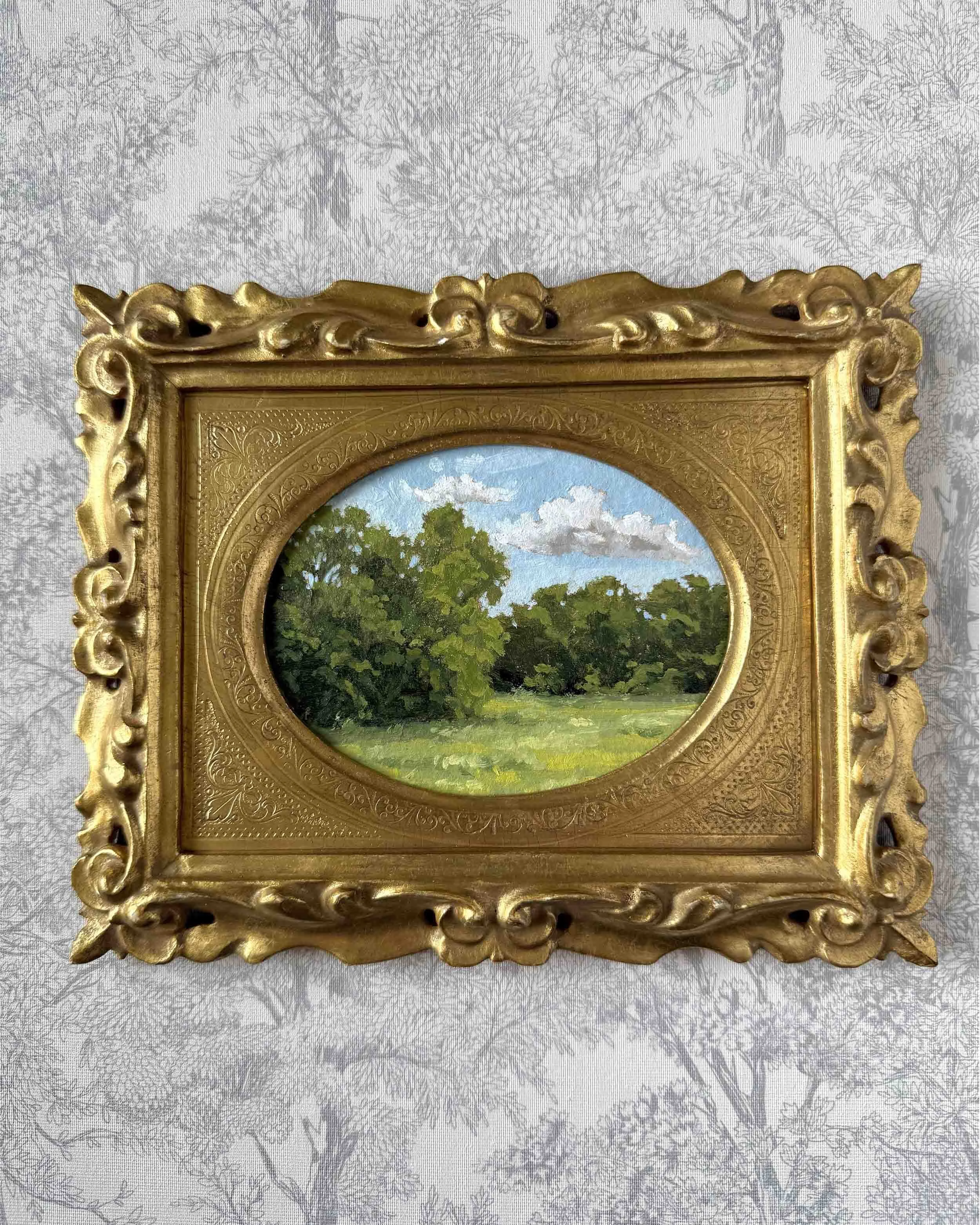"Spring Green iii" original oil landscape painting