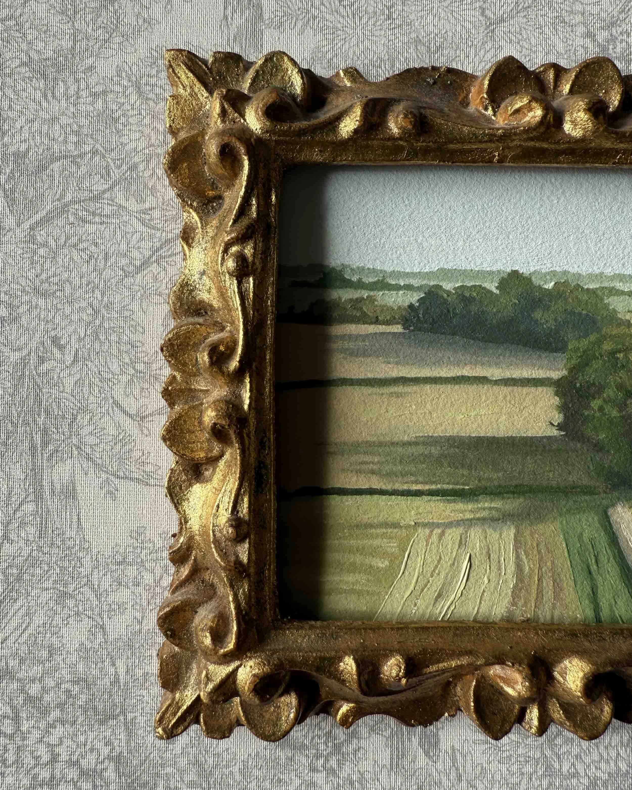 "Space Between Green ii" original oil landscape