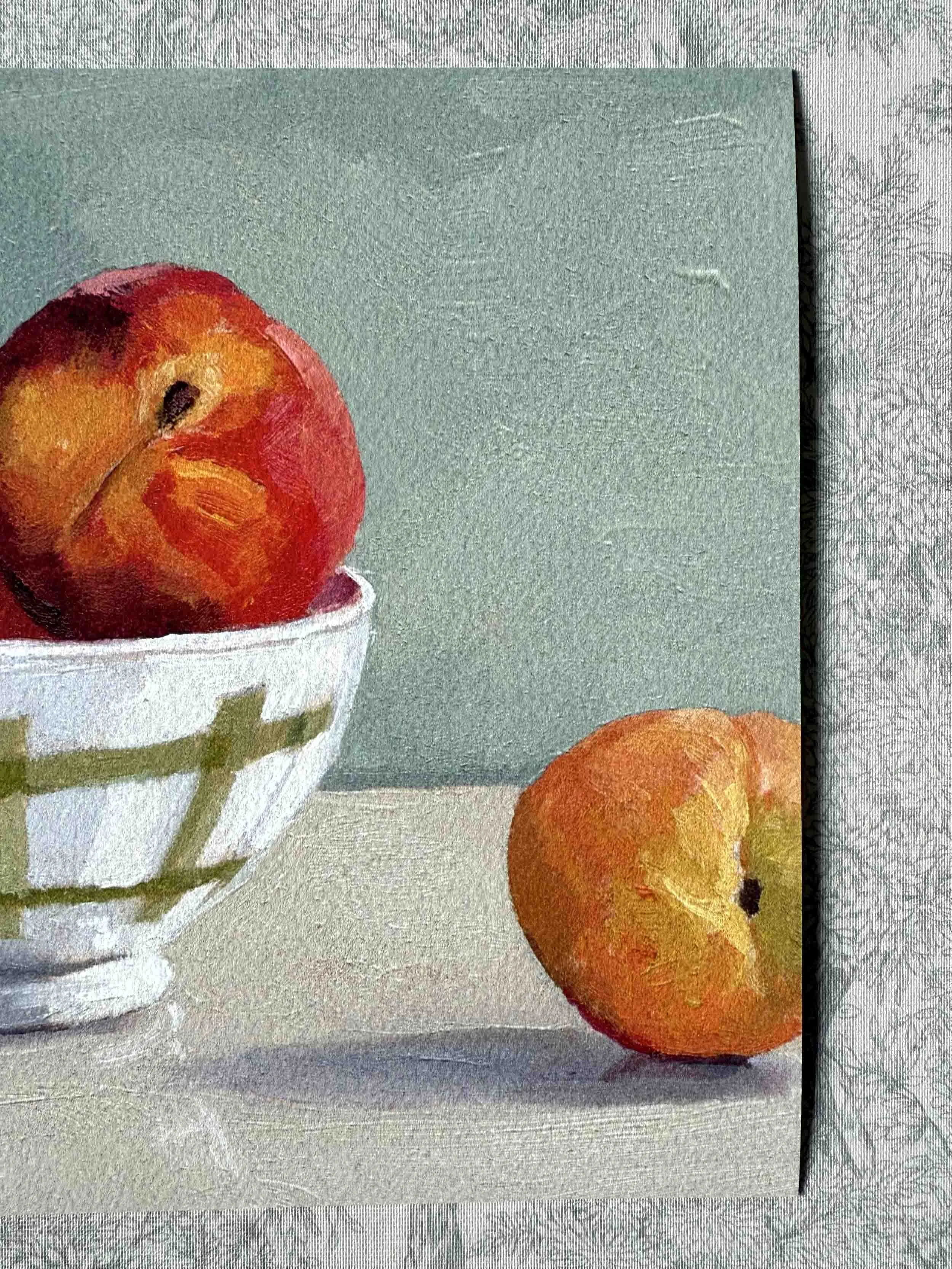 "Peaches iv" giclee art print still life