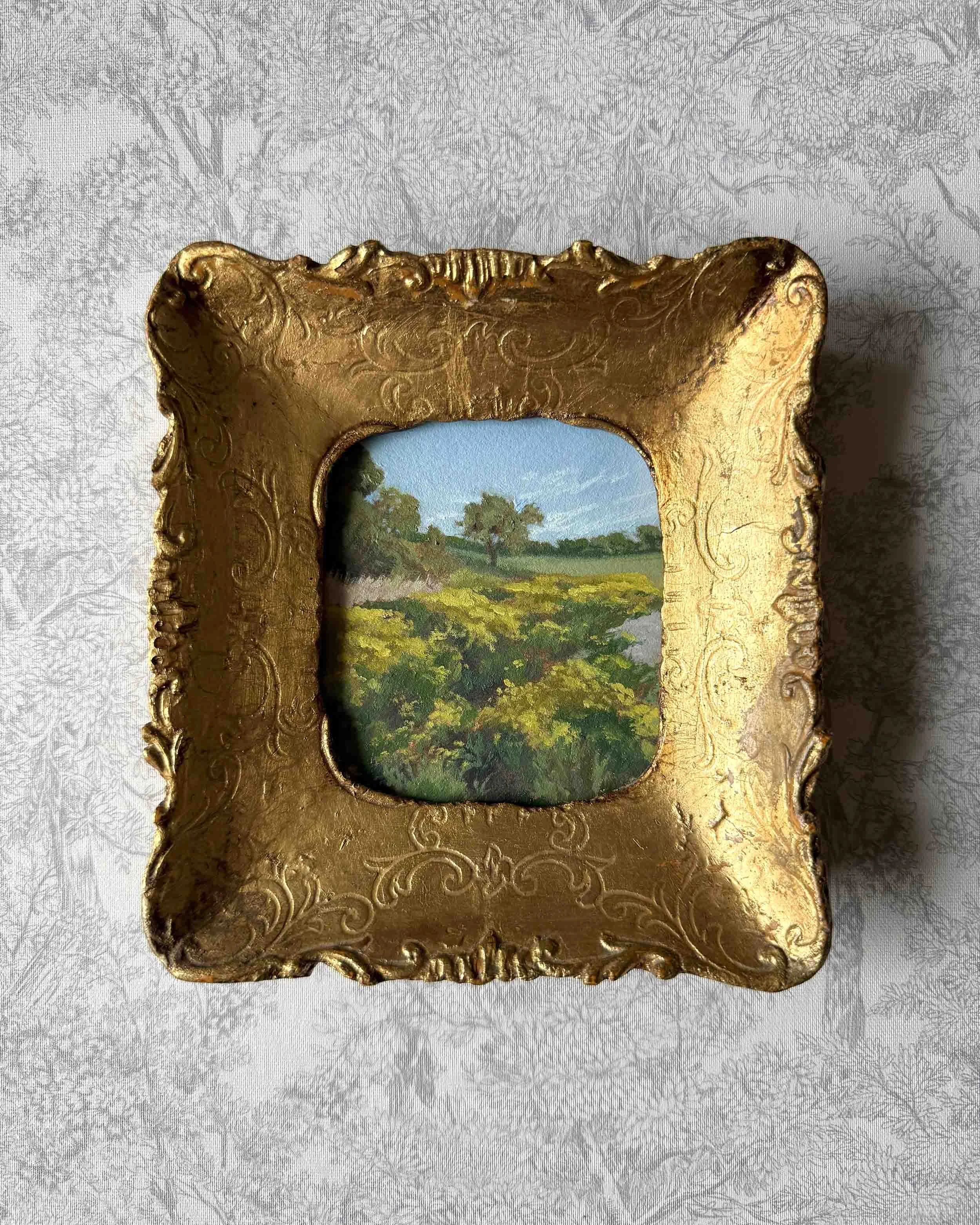 "A Golden View" original oil landscape painting