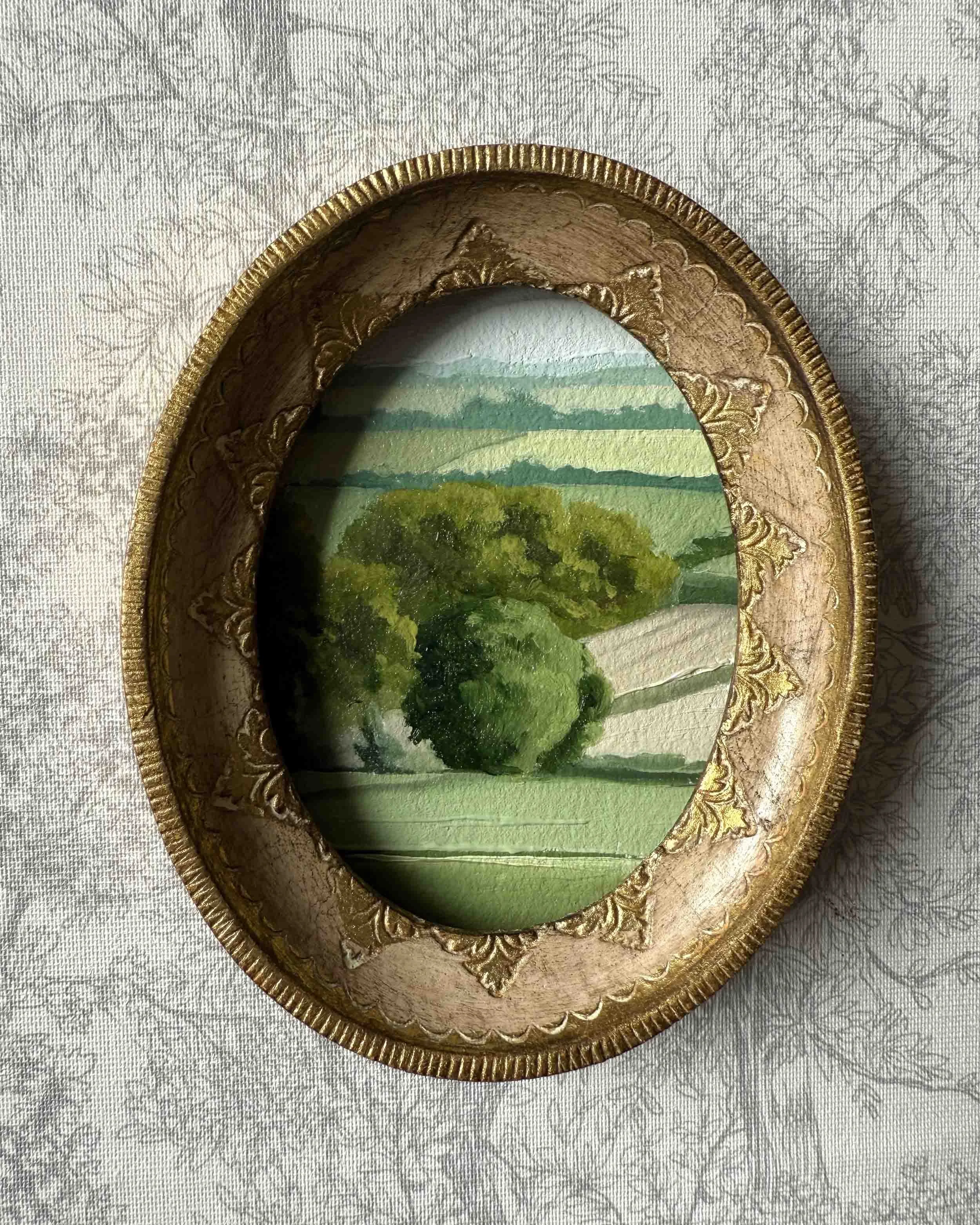 "Rolling Greens vii" original oil landscape painting