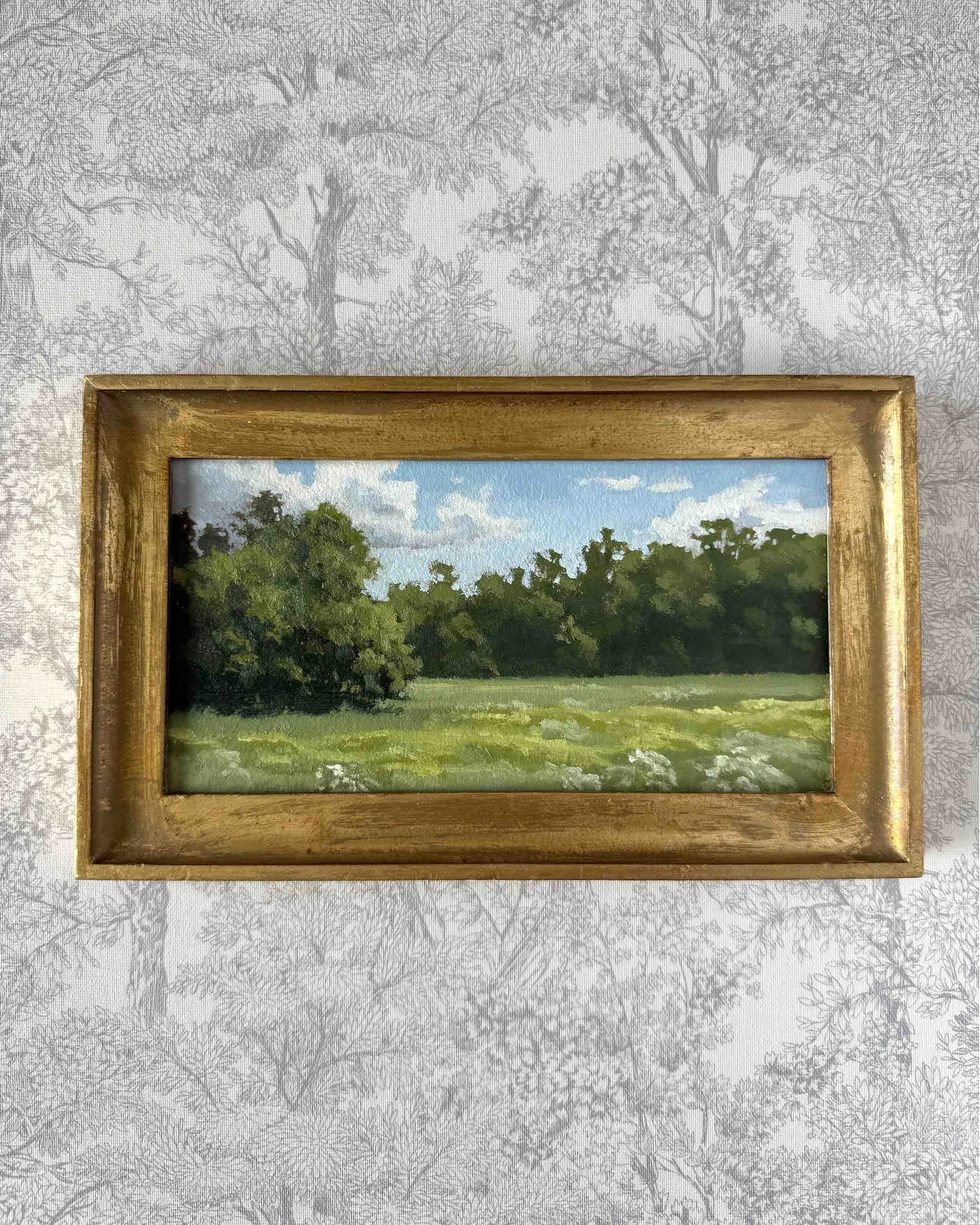 "Spring Green iv" original oil landscape painting