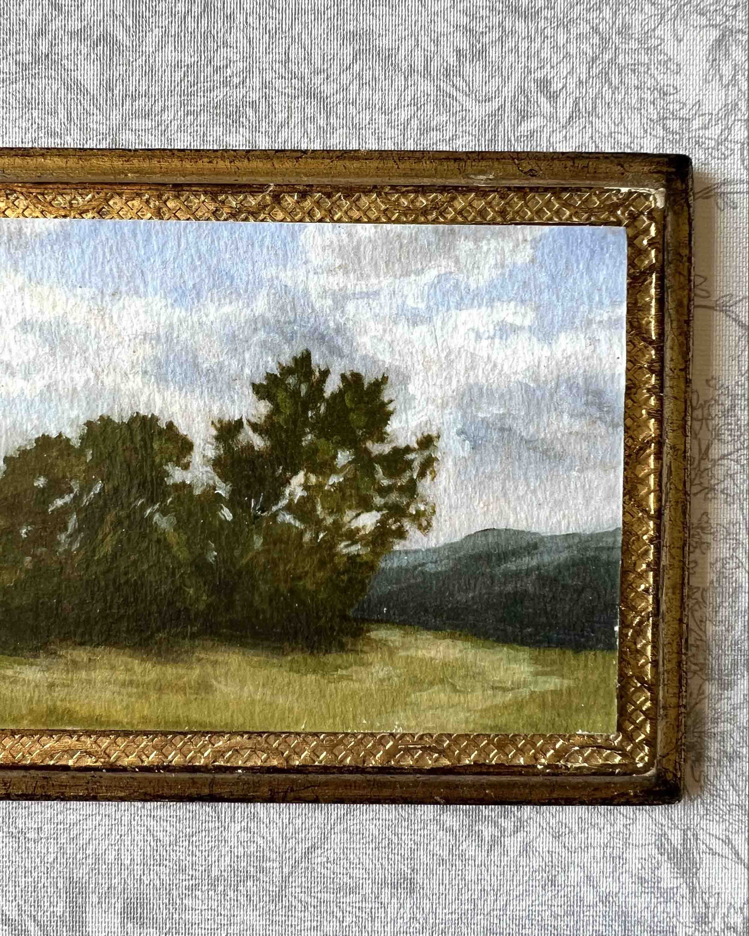 "Spring Sky Study" Print on Vintage Plaque #2
