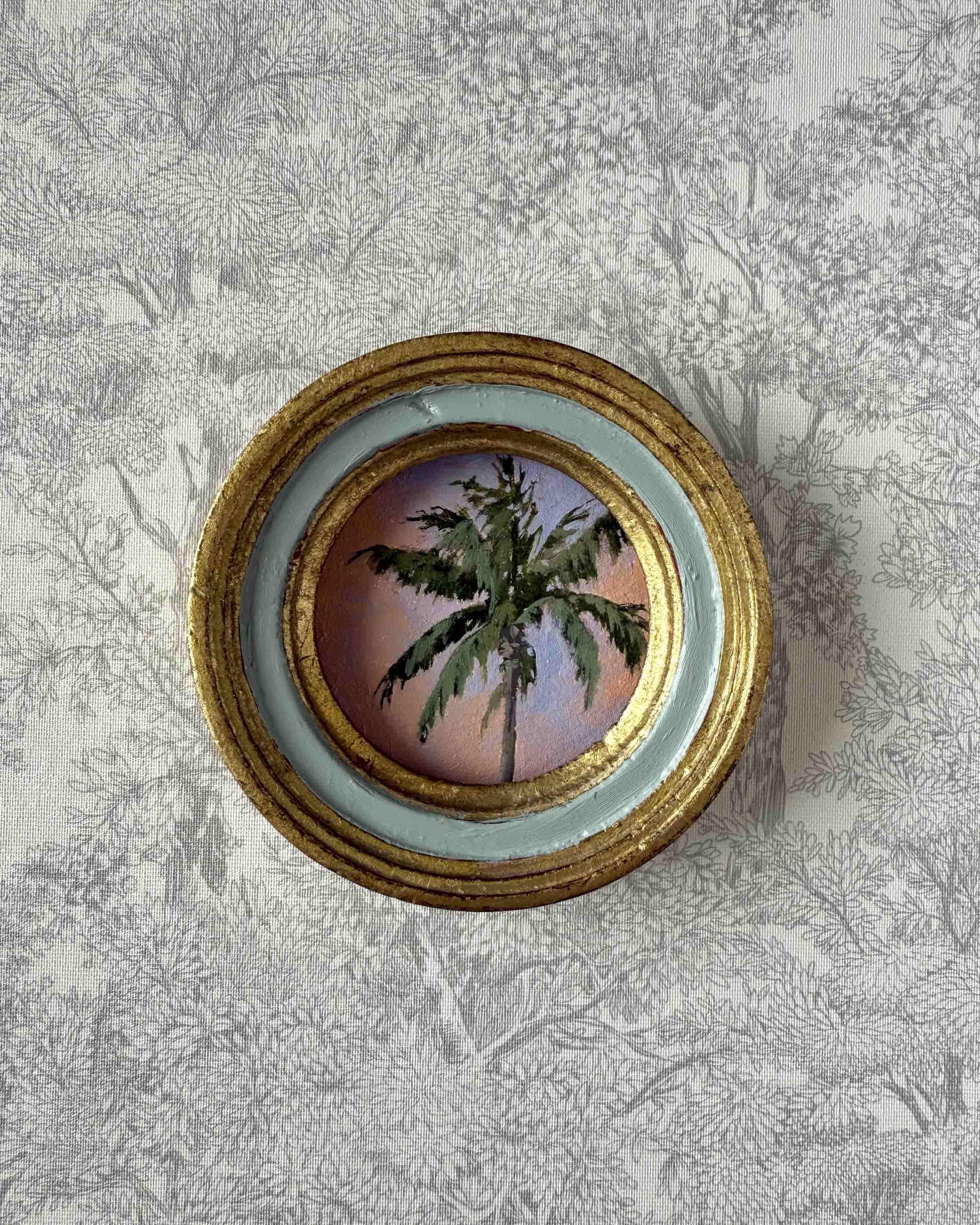 "Sunset Palm ii" original oil landscape painting
