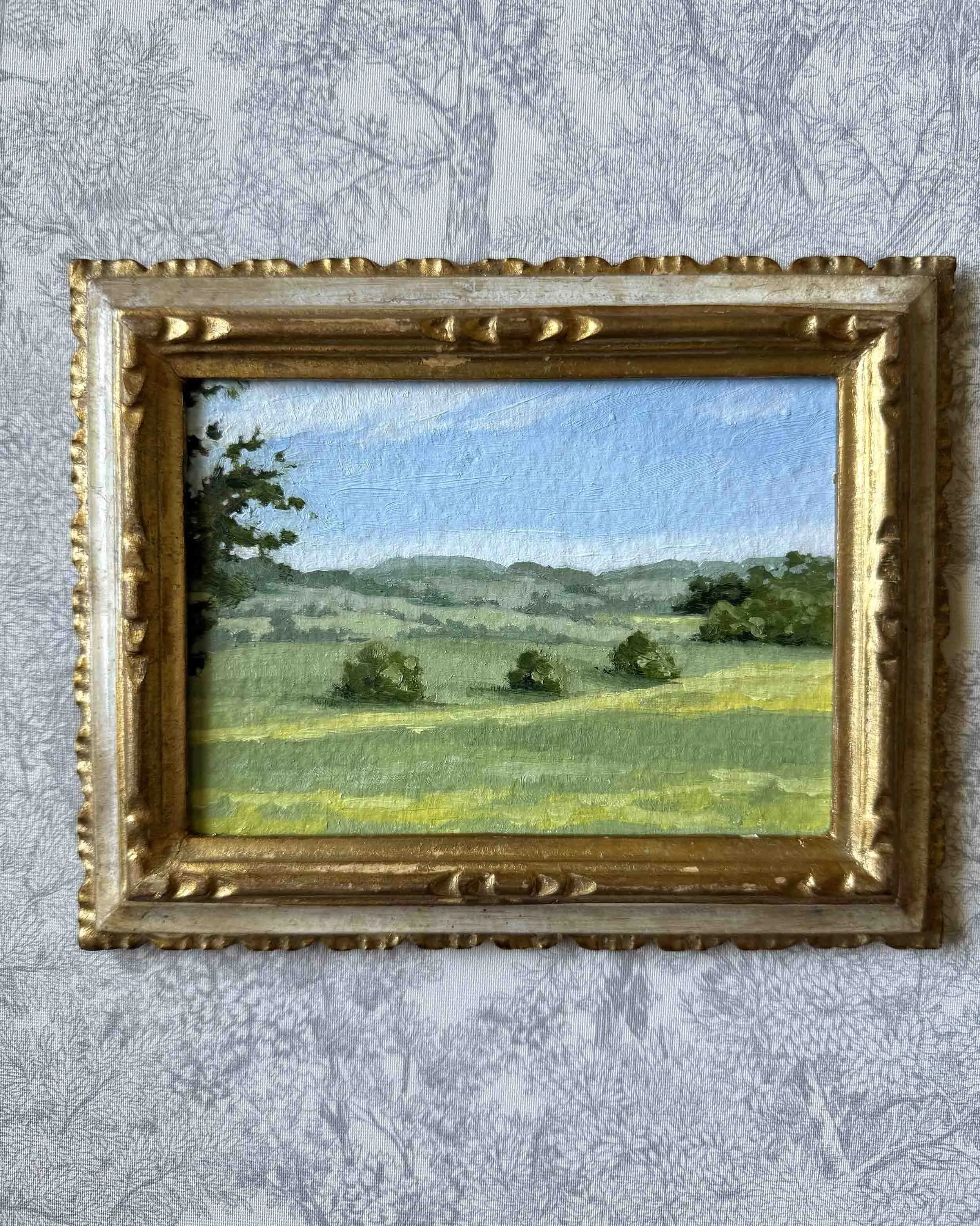 "Blue Green and Yellow" original oil landscape painting