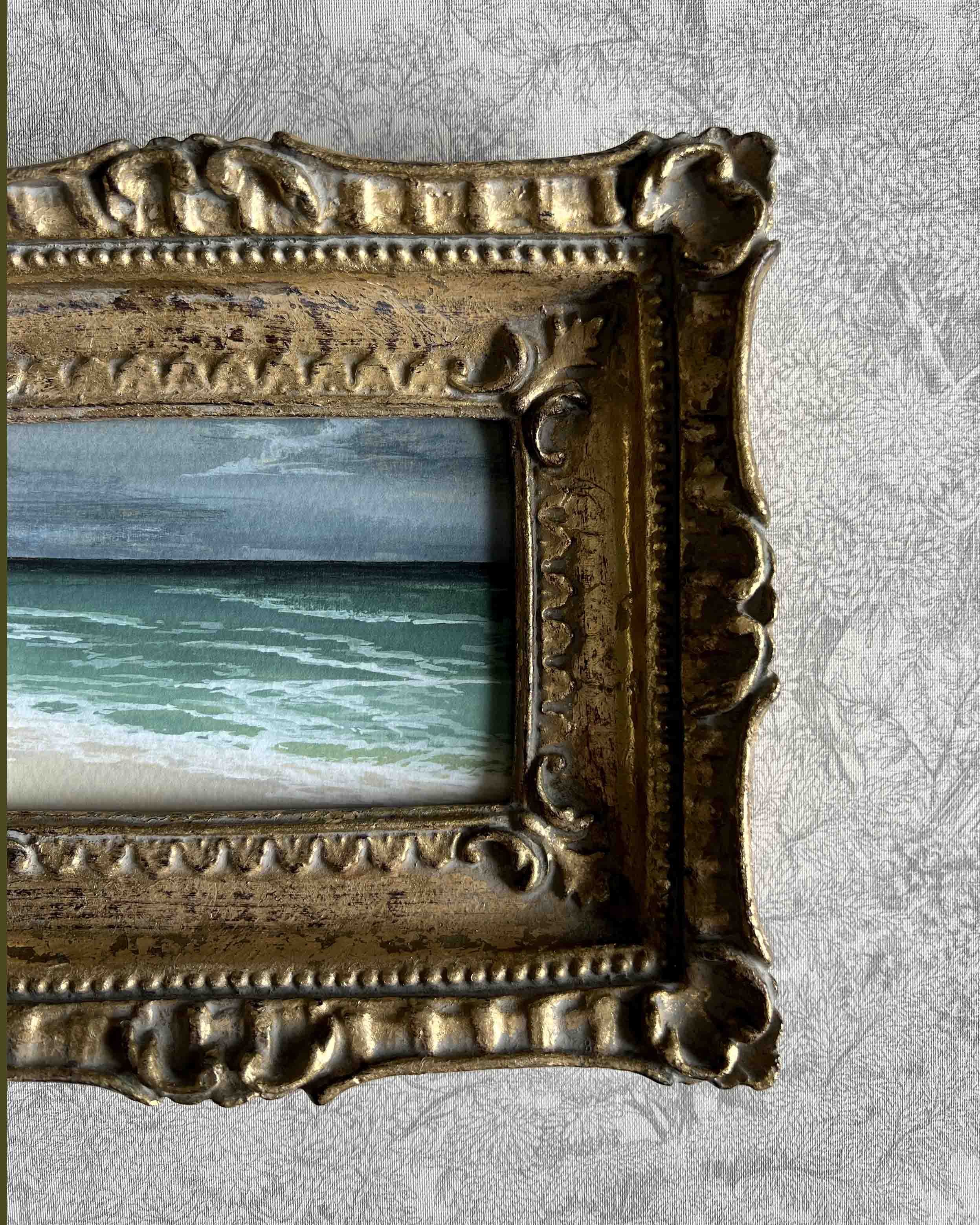 "Emerald Waters" vintage framed giclee print